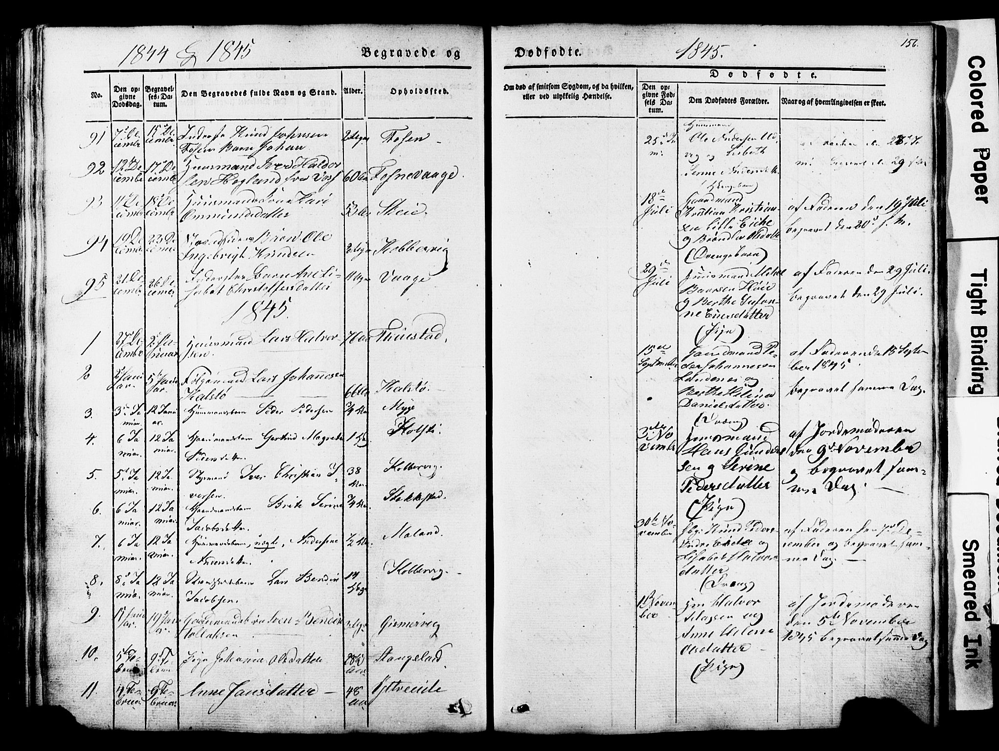 Avaldsnes sokneprestkontor, SAST/A -101851/H/Ha/Haa/L0007: Parish register (official) no. A 7, 1841-1853, p. 156