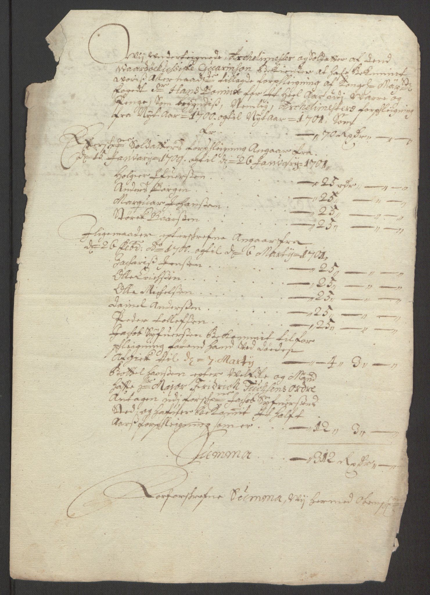 Rentekammeret inntil 1814, Reviderte regnskaper, Fogderegnskap, RA/EA-4092/R69/L4851: Fogderegnskap Finnmark/Vardøhus, 1691-1700, p. 479