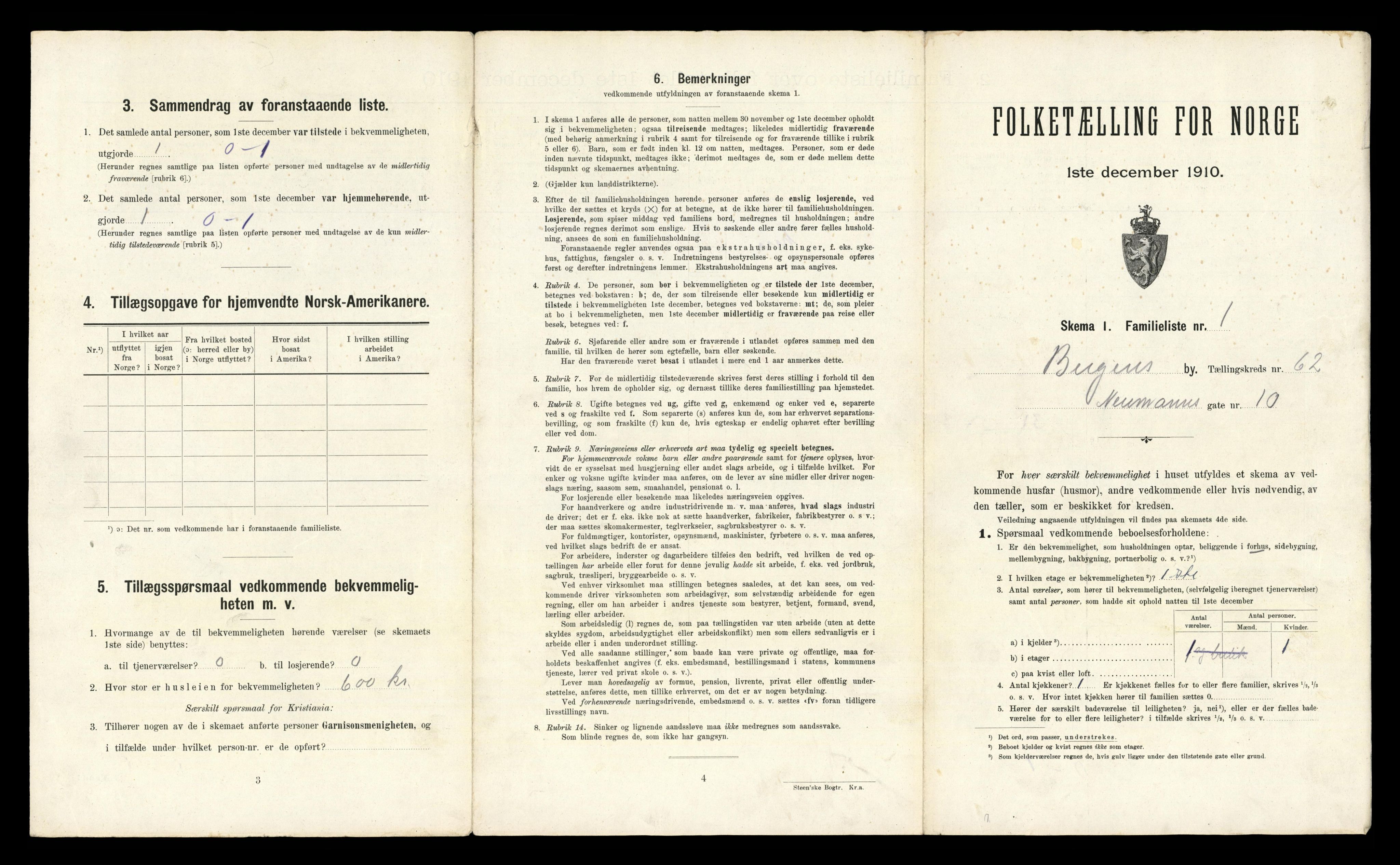 RA, 1910 census for Bergen, 1910, p. 20959