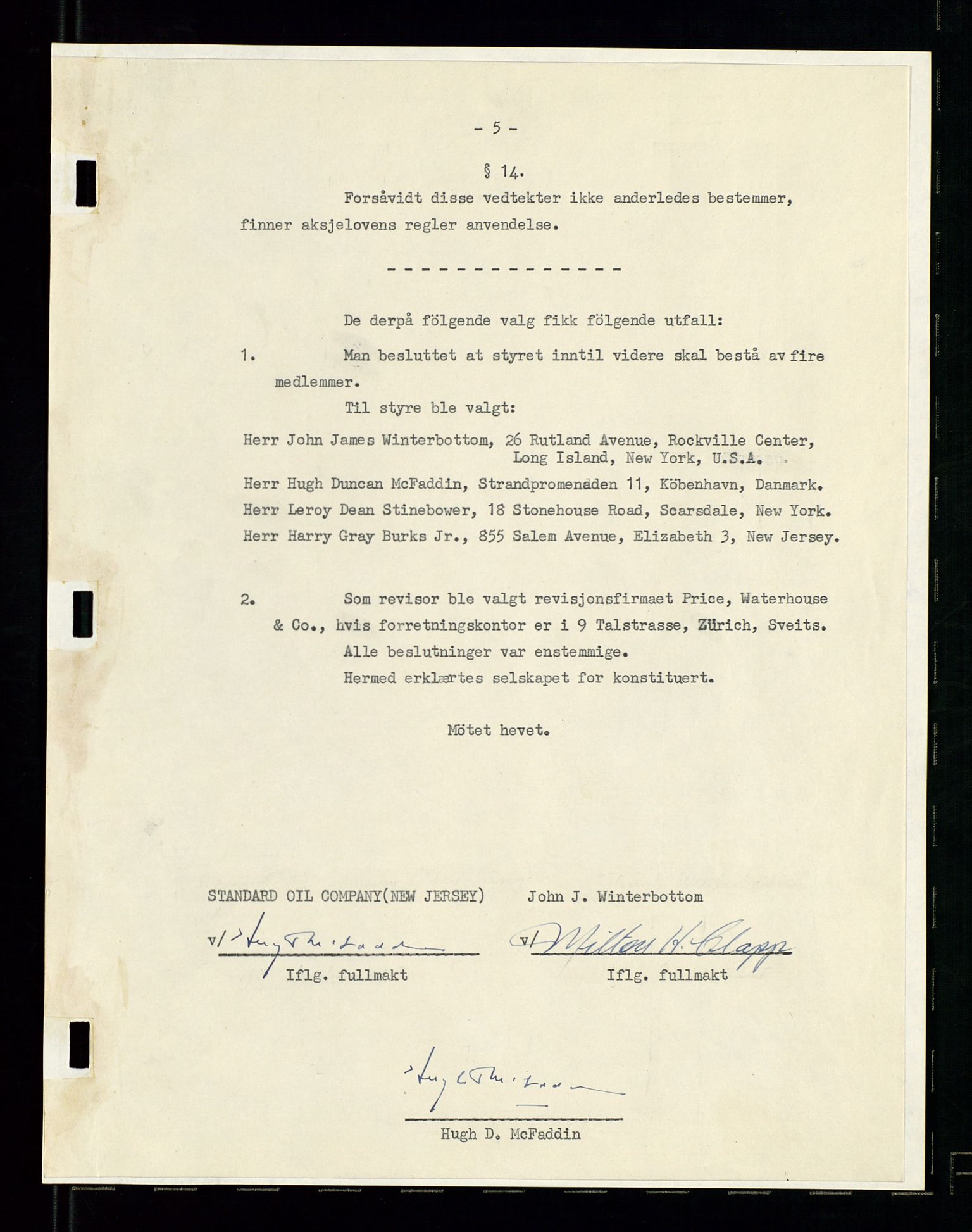 PA 1537 - A/S Essoraffineriet Norge, AV/SAST-A-101957/A/Aa/L0001/0002: Styremøter / Shareholder meetings, board meetings, by laws (vedtekter), 1957-1960, p. 85