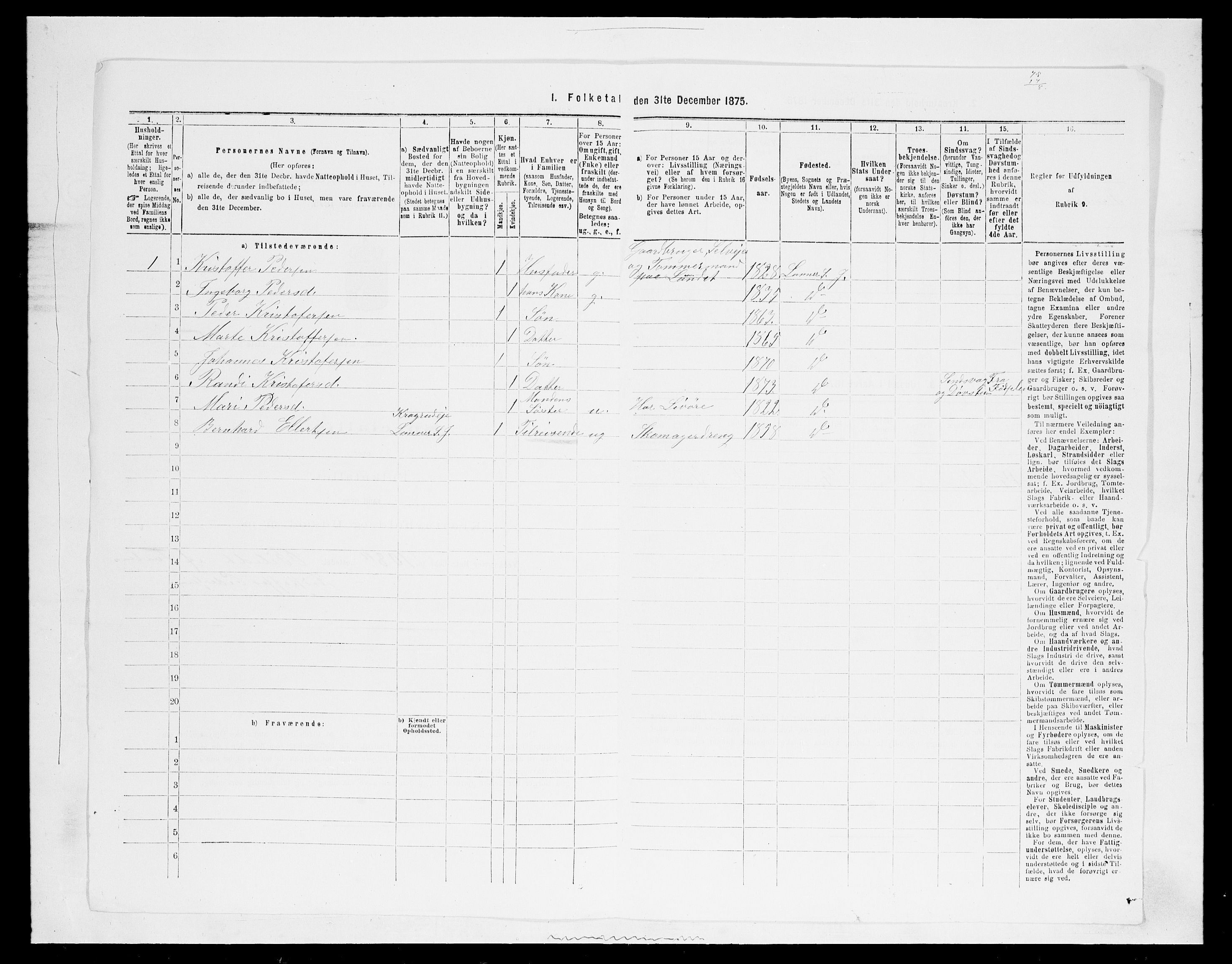 SAH, 1875 census for 0532P Jevnaker, 1875, p. 804