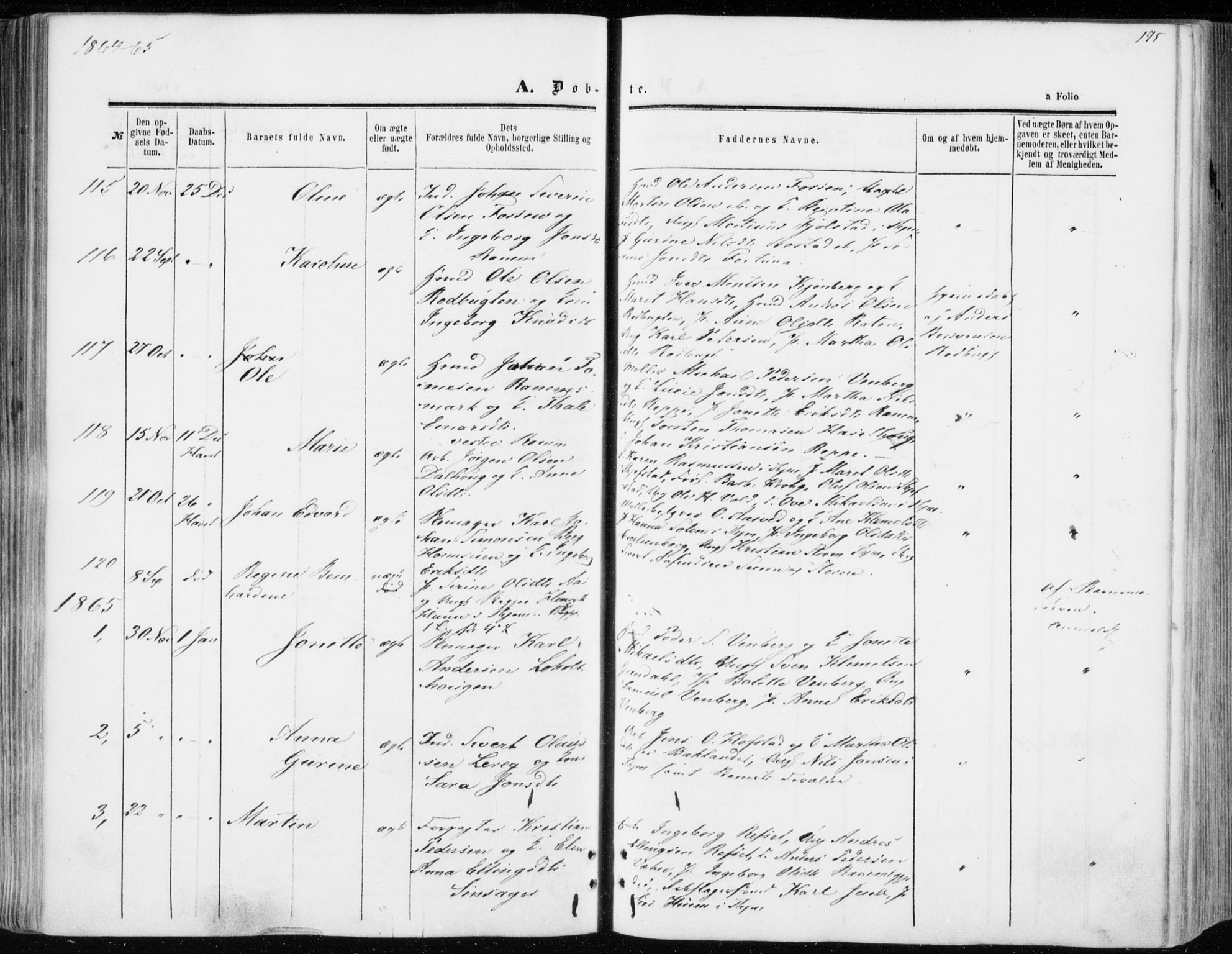 Ministerialprotokoller, klokkerbøker og fødselsregistre - Sør-Trøndelag, SAT/A-1456/606/L0292: Parish register (official) no. 606A07, 1856-1865, p. 195