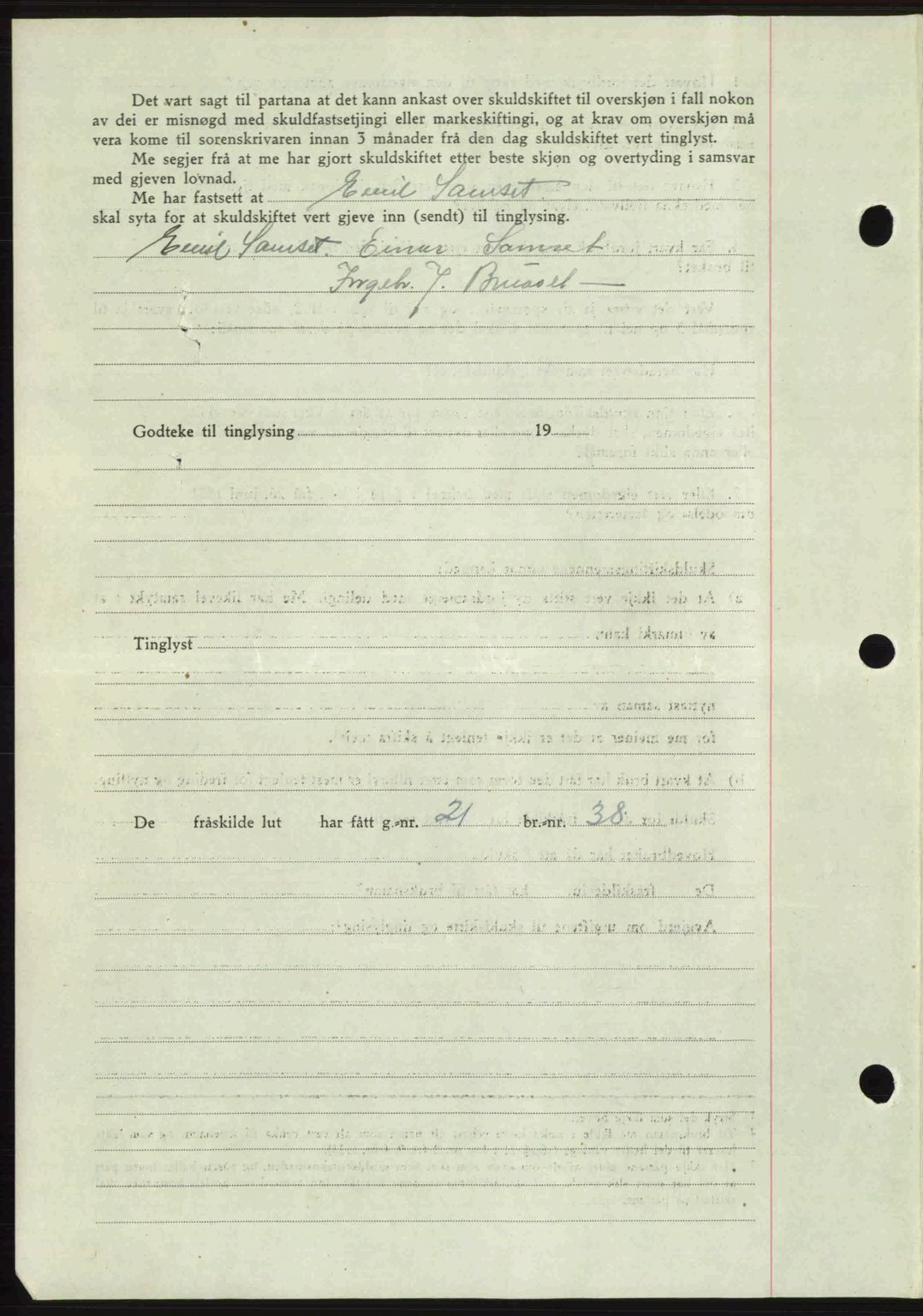 Romsdal sorenskriveri, AV/SAT-A-4149/1/2/2C: Mortgage book no. A21, 1946-1946, Diary no: : 2371/1946