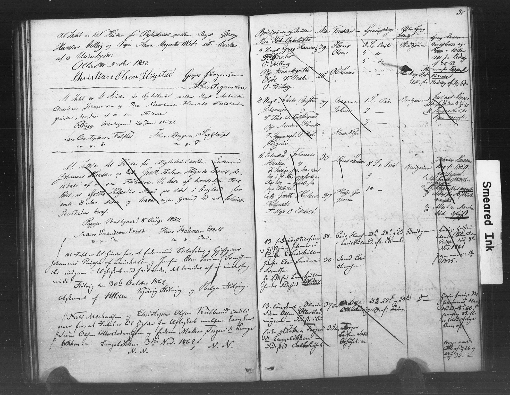 Rygge prestekontor Kirkebøker, SAO/A-10084b/H/Ha/L0001: Banns register no. 1, 1859-1891, p. 30