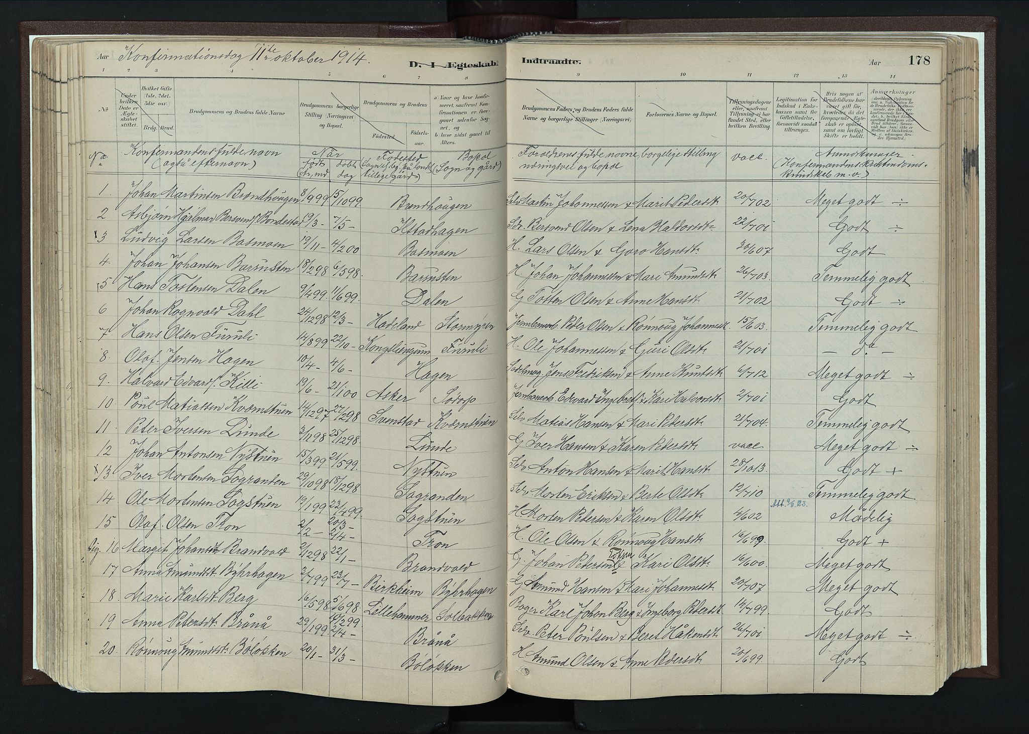 Nord-Fron prestekontor, SAH/PREST-080/H/Ha/Haa/L0004: Parish register (official) no. 4, 1884-1914, p. 178