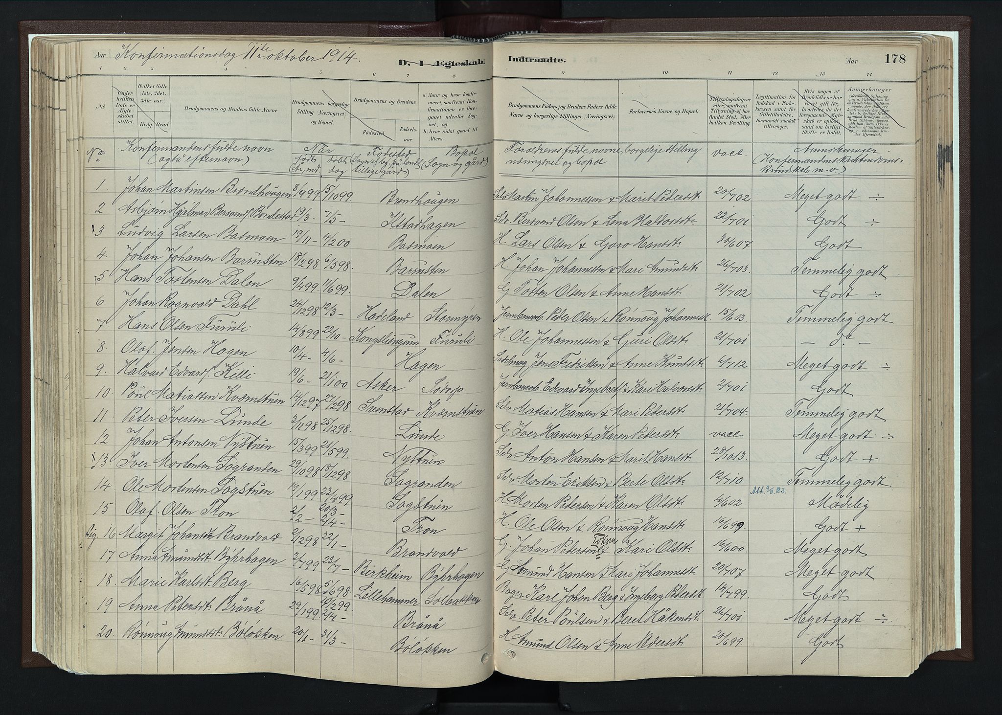 Nord-Fron prestekontor, AV/SAH-PREST-080/H/Ha/Haa/L0004: Parish register (official) no. 4, 1884-1914, p. 178