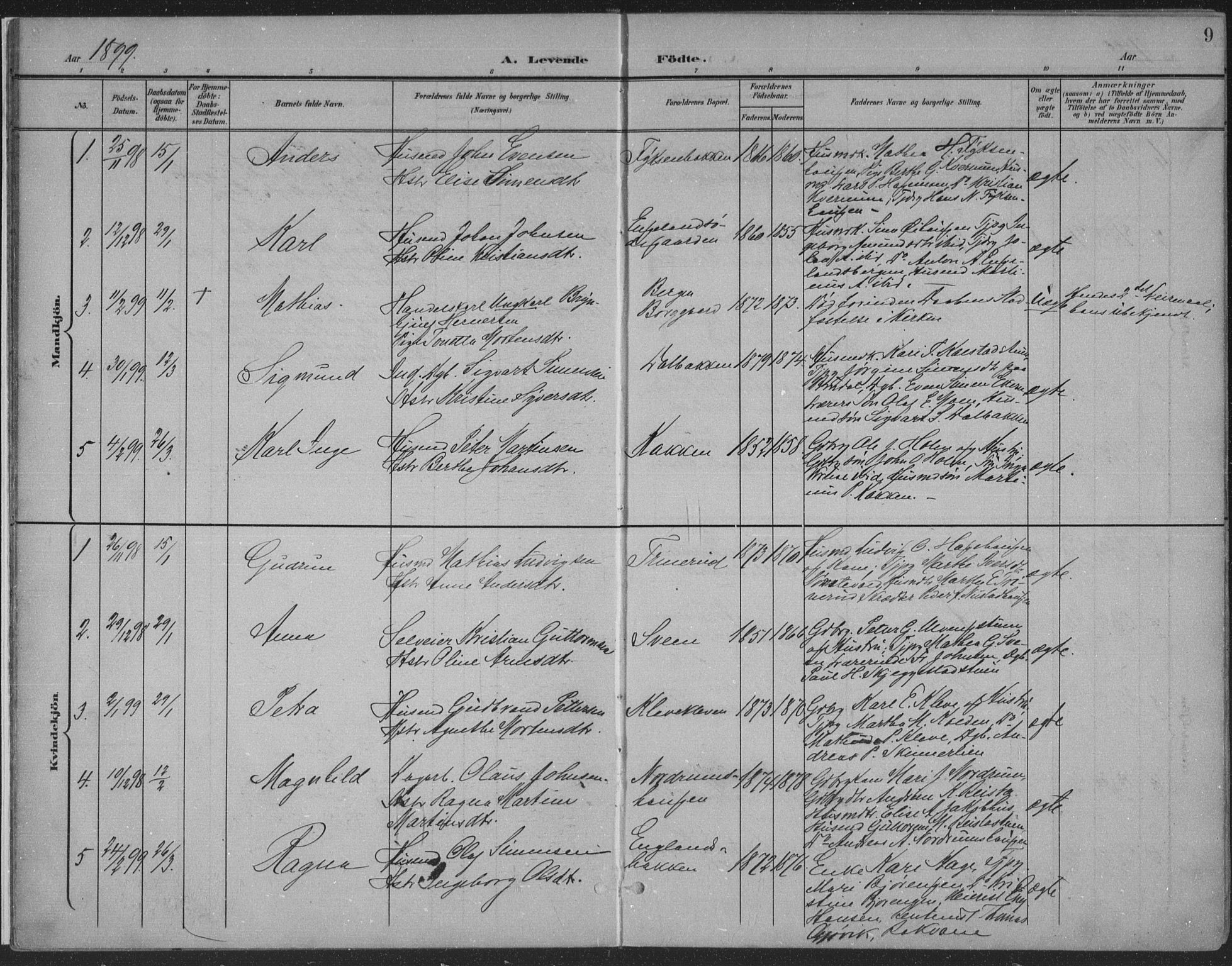 Østre Gausdal prestekontor, AV/SAH-PREST-092/H/Ha/Haa/L0004: Parish register (official) no. 4, 1898-1914, p. 9