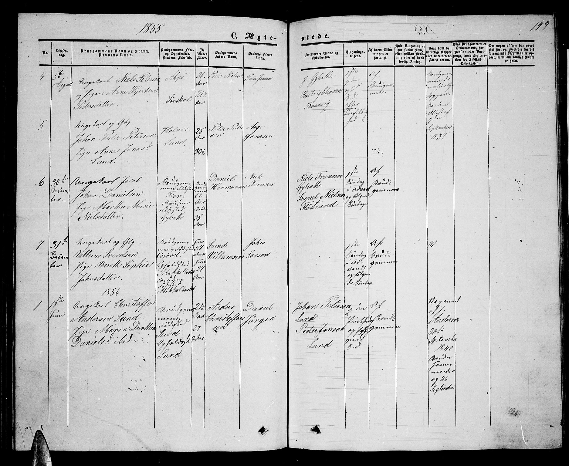 Ministerialprotokoller, klokkerbøker og fødselsregistre - Nordland, AV/SAT-A-1459/857/L0827: Parish register (copy) no. 857C02, 1852-1879, p. 199