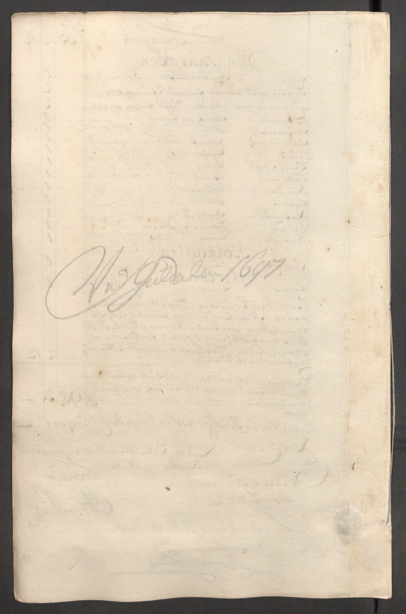 Rentekammeret inntil 1814, Reviderte regnskaper, Fogderegnskap, AV/RA-EA-4092/R60/L3947: Fogderegnskap Orkdal og Gauldal, 1697, p. 398