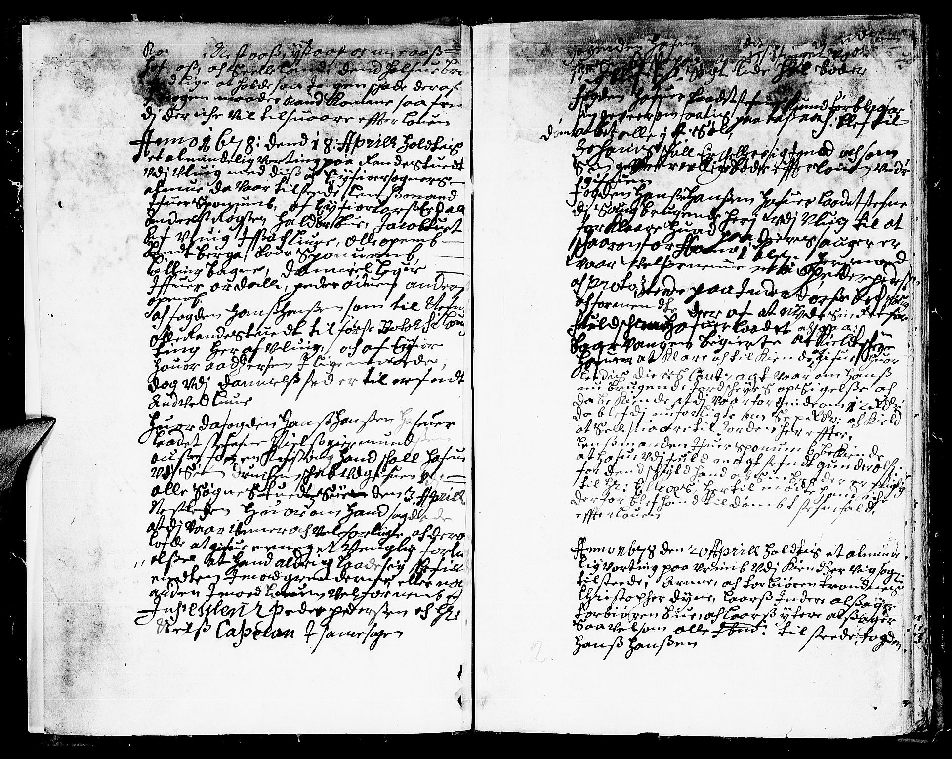 Hardanger og Voss sorenskriveri, AV/SAB-A-2501/1/1A/1Ac/L0009: Tingbok for Hardanger, Lysekloster og Halsnøy kloster, 1678, p. 1b-2a