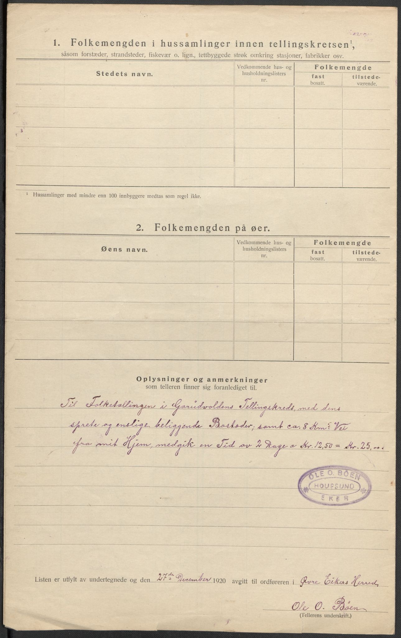 SAKO, 1920 census for Øvre Eiker, 1920, p. 81