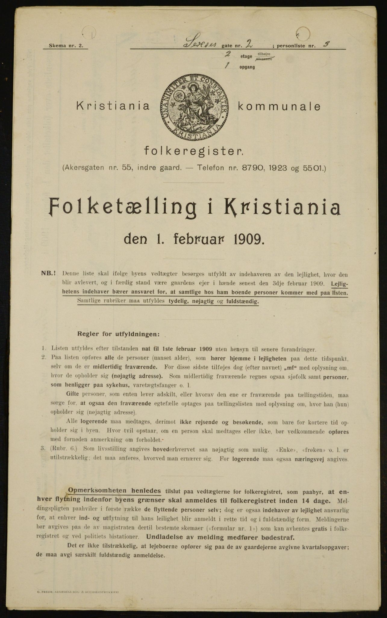 OBA, Municipal Census 1909 for Kristiania, 1909, p. 85905