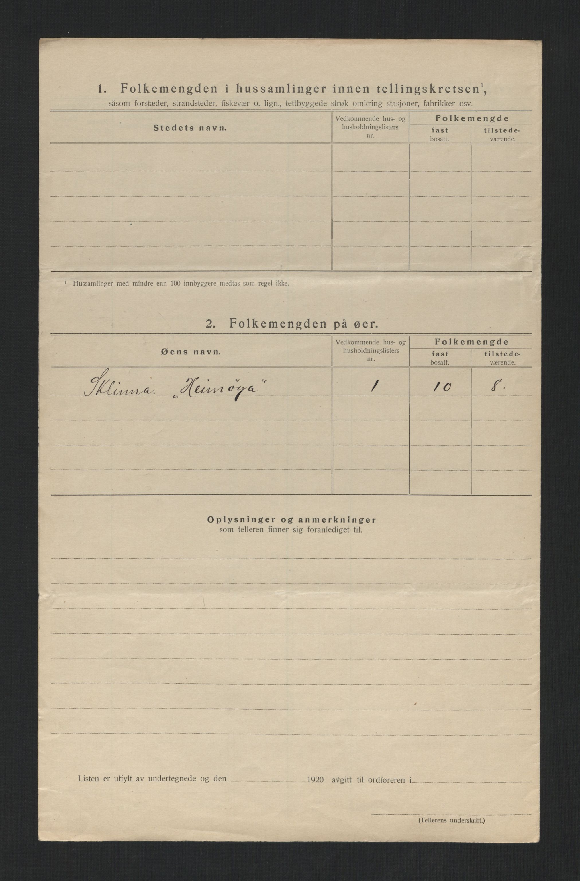 SAT, 1920 census for Leka, 1920, p. 24