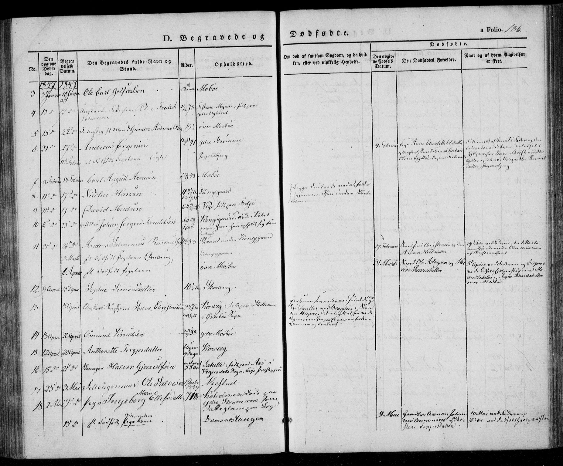 Oddernes sokneprestkontor, SAK/1111-0033/F/Fa/Faa/L0006: Parish register (official) no. A 6, 1838-1851, p. 186