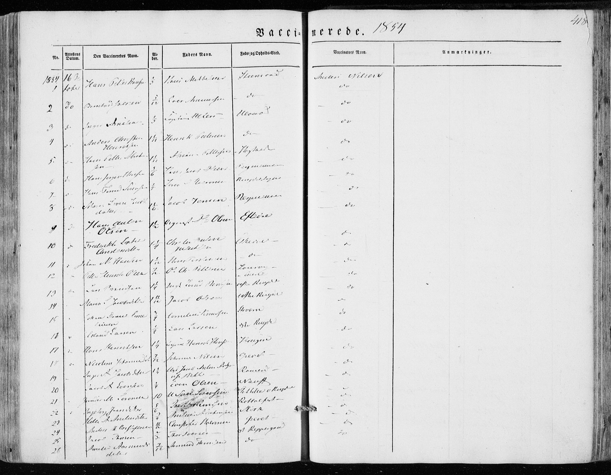 Hedrum kirkebøker, AV/SAKO-A-344/F/Fa/L0006: Parish register (official) no. I 6, 1849-1857, p. 418