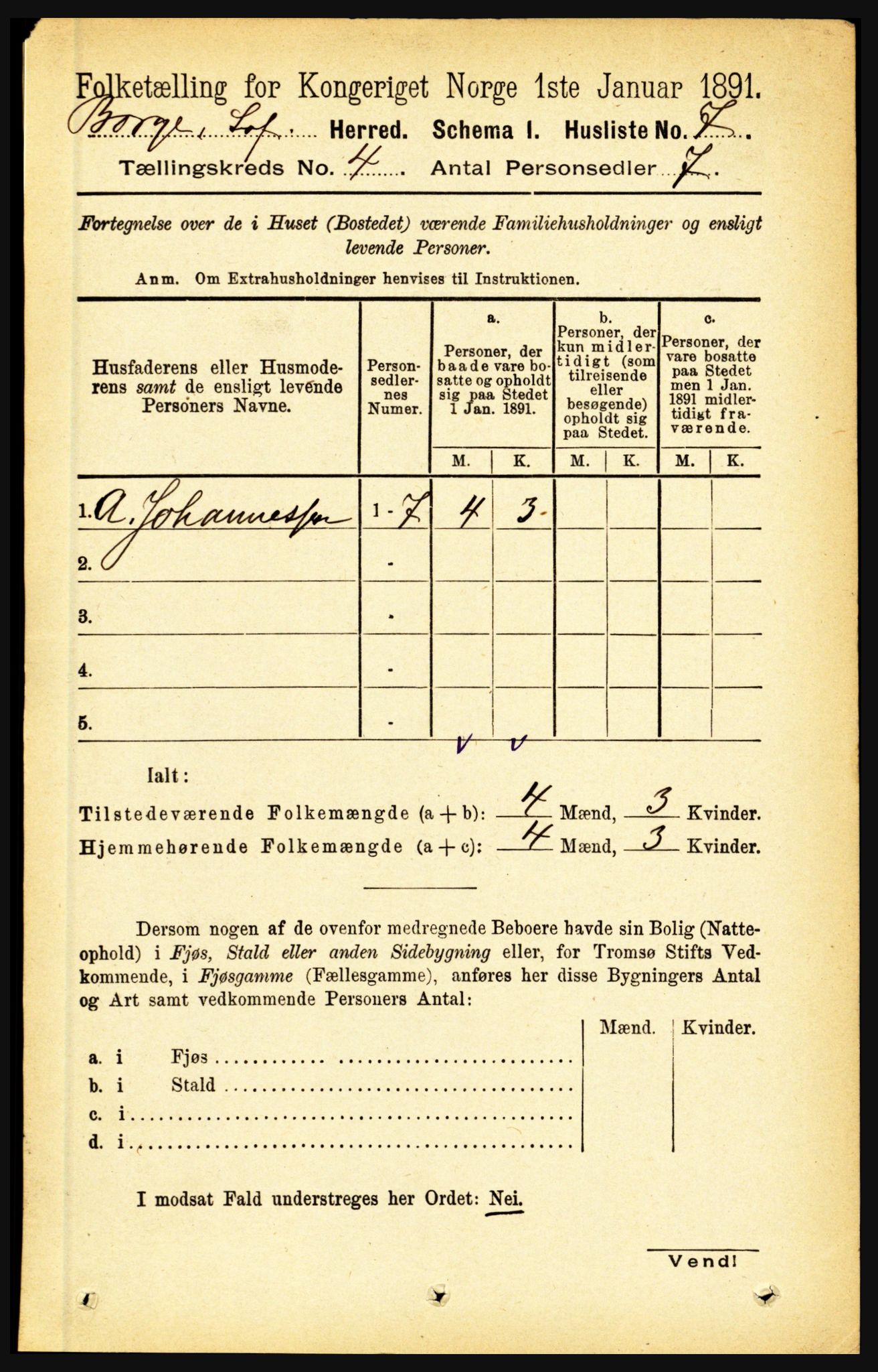 RA, 1891 census for 1862 Borge, 1891, p. 2046