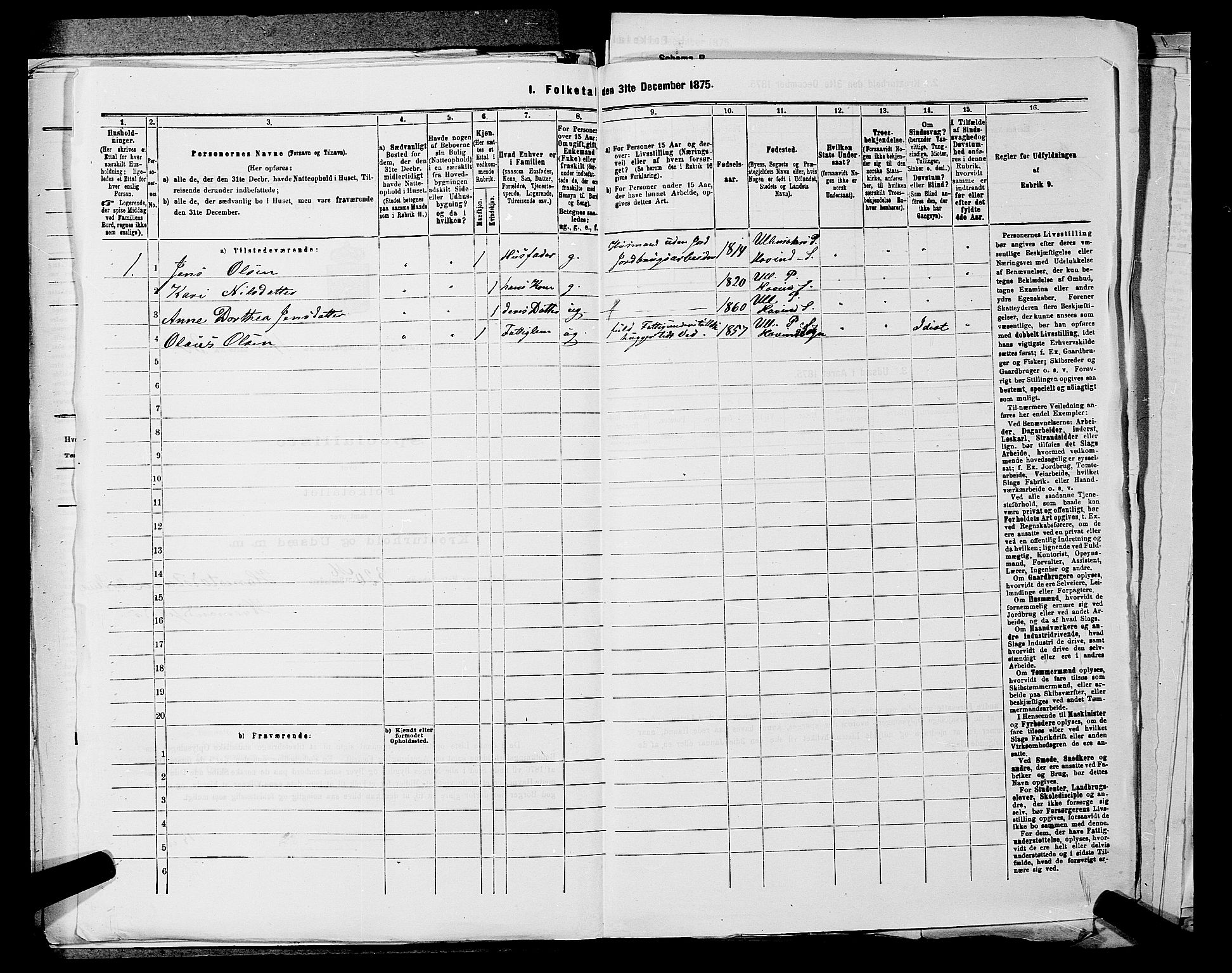 RA, 1875 census for 0235P Ullensaker, 1875, p. 1712