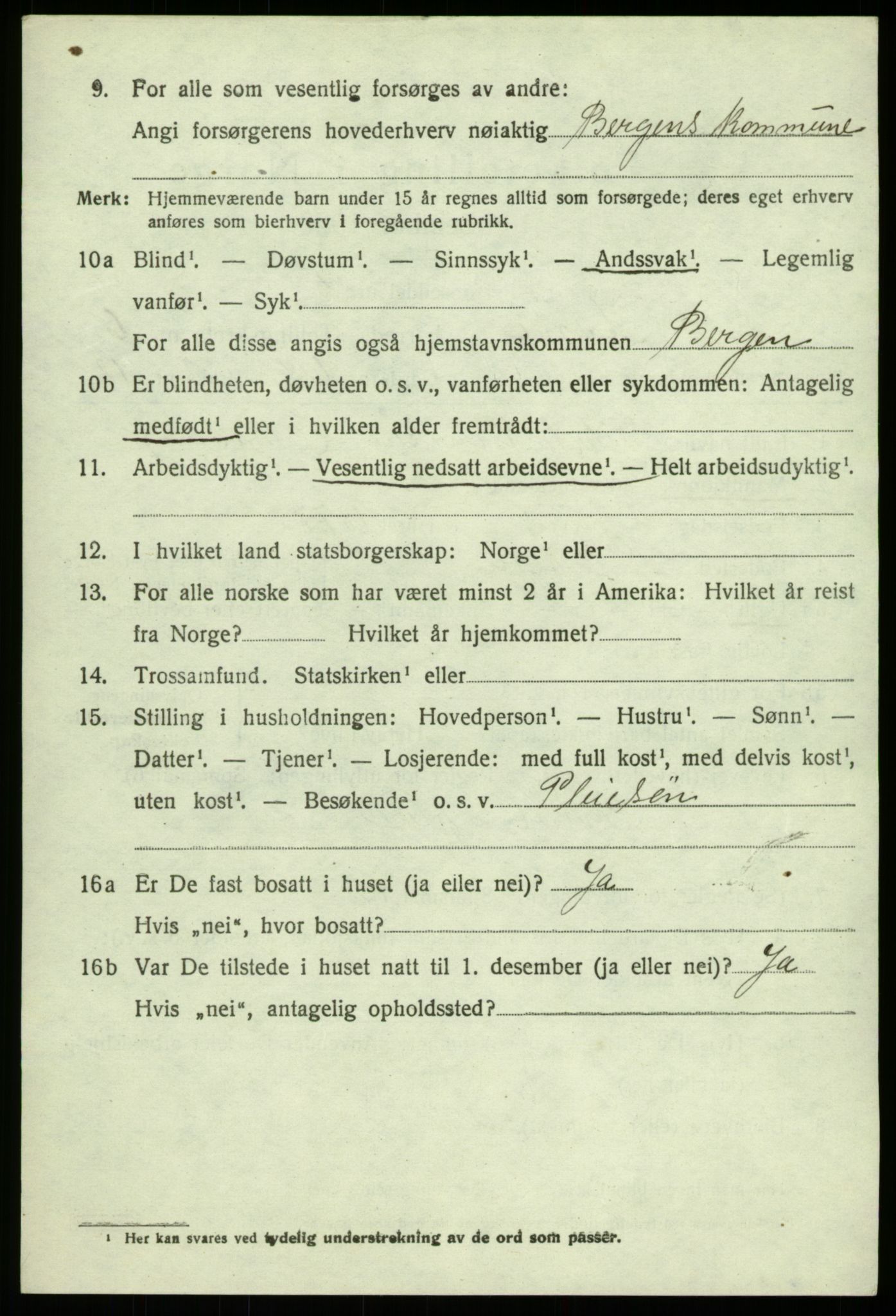 SAB, 1920 census for Åsane, 1920, p. 4762