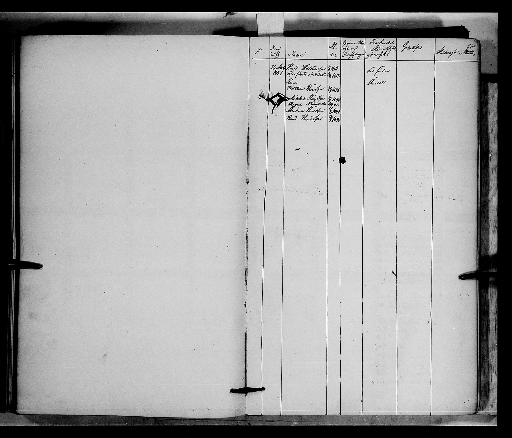 Nord-Aurdal prestekontor, SAH/PREST-132/H/Ha/Haa/L0005: Parish register (official) no. 5, 1842-1863, p. 260
