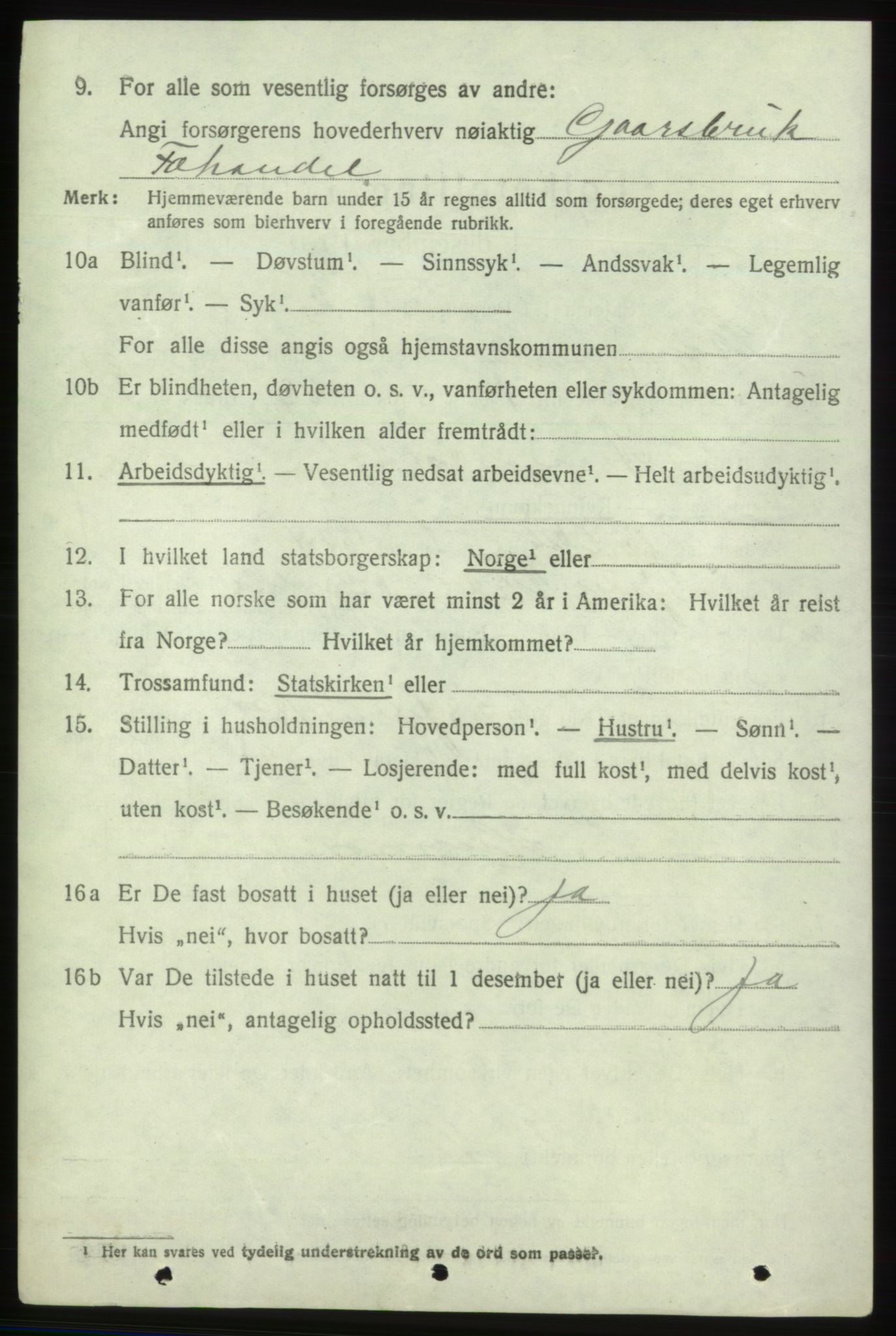 SAB, 1920 census for Skånevik, 1920, p. 5078