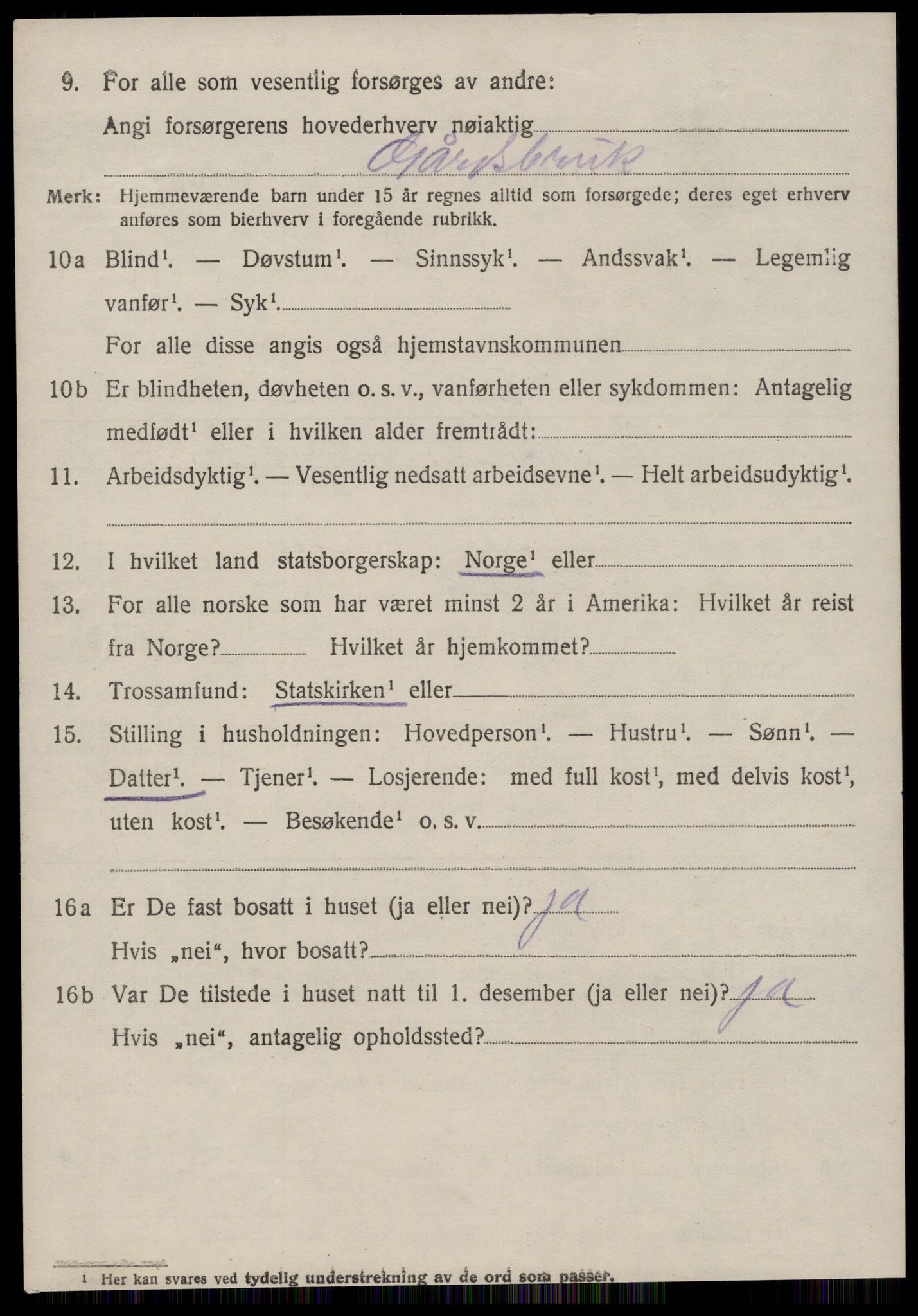 SAT, 1920 census for Fræna, 1920, p. 3540