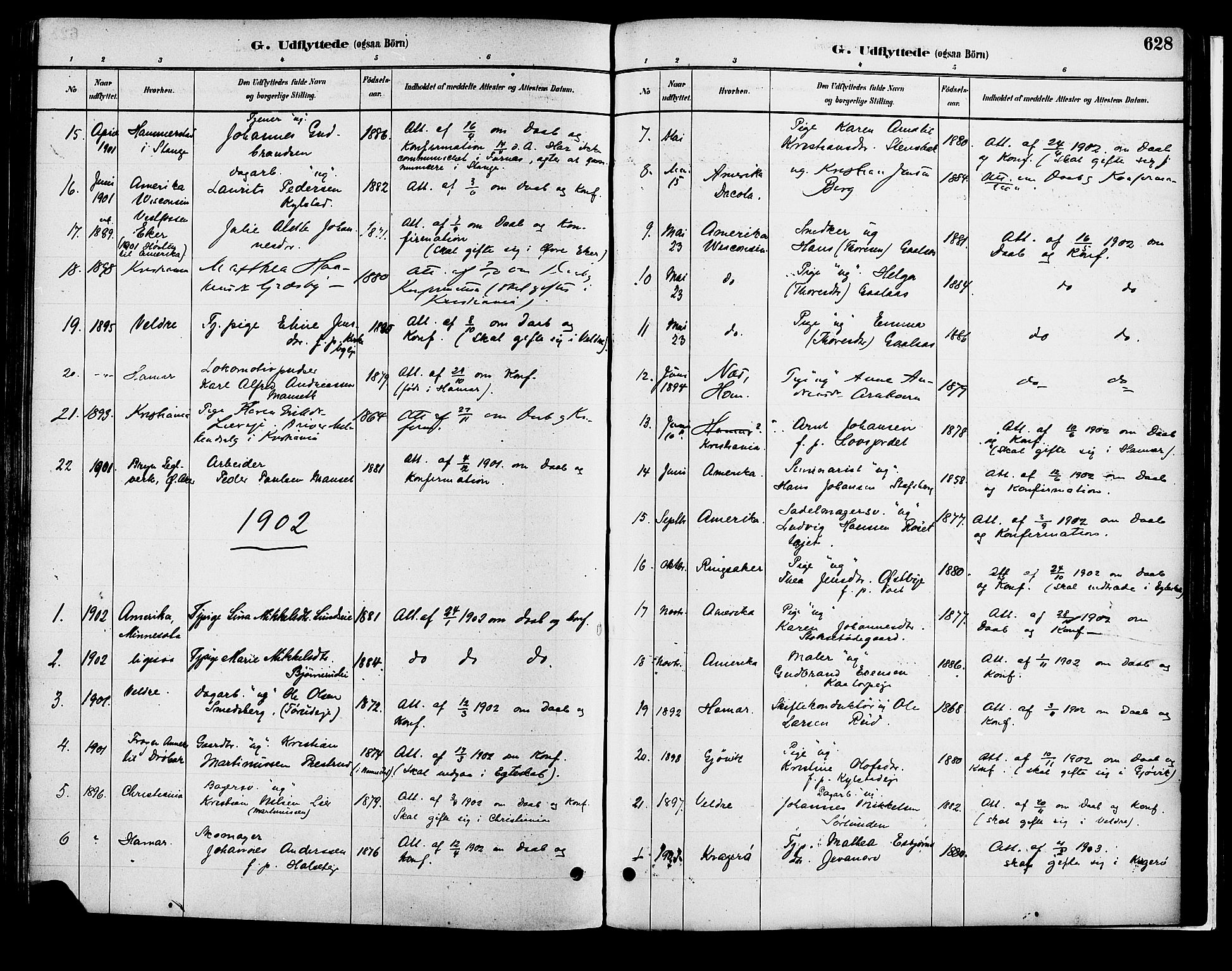 Vang prestekontor, Hedmark, SAH/PREST-008/H/Ha/Haa/L0018B: Parish register (official) no. 18B, 1880-1906, p. 628