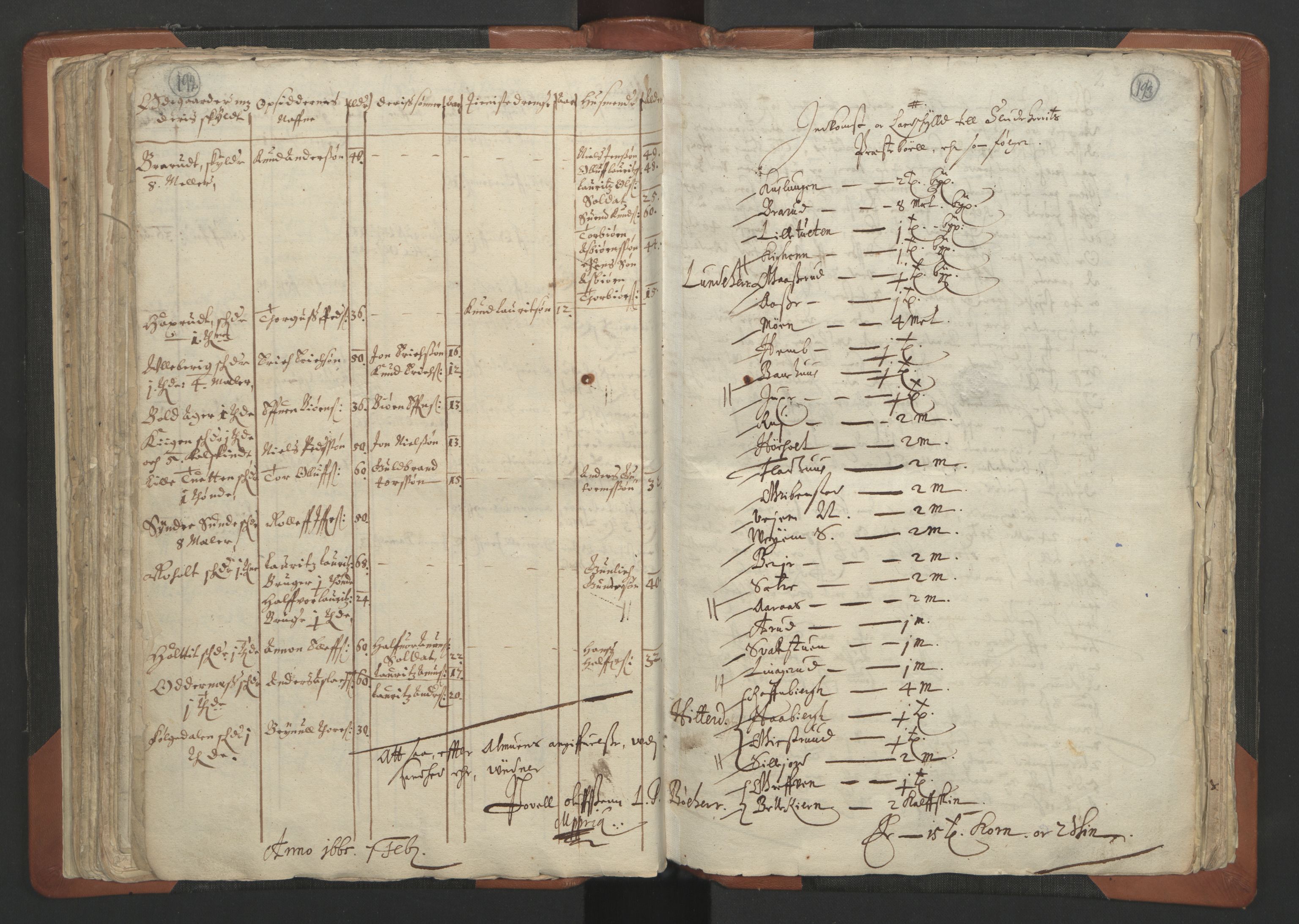 RA, Vicar's Census 1664-1666, no. 12: Øvre Telemark deanery, Nedre Telemark deanery and Bamble deanery, 1664-1666, p. 192-193