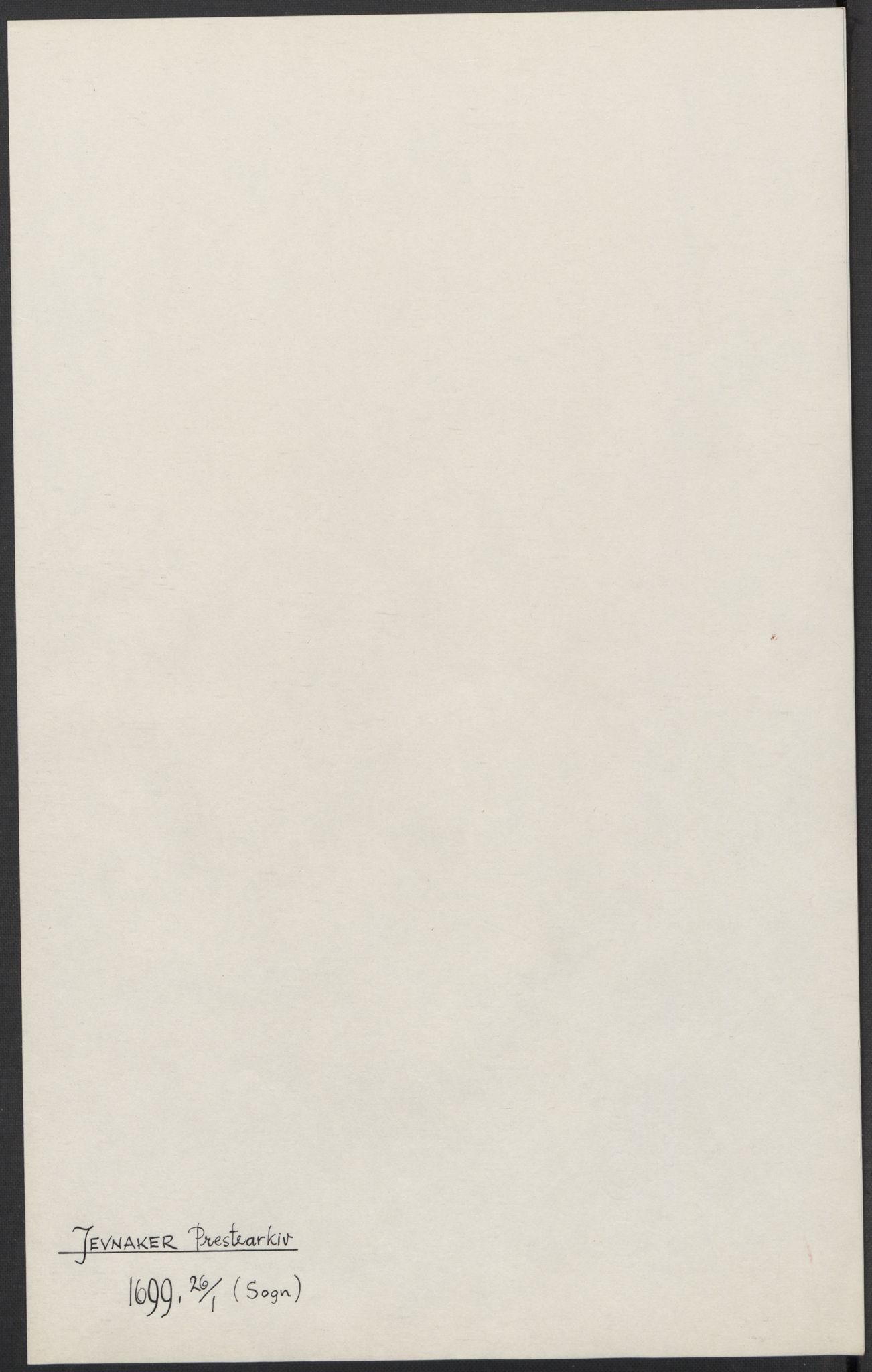 Riksarkivets diplomsamling, RA/EA-5965/F15/L0014: Prestearkiv - Oppland, 1696-1879, p. 7