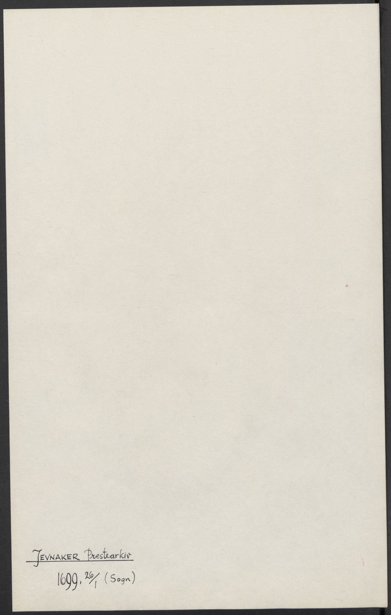 Riksarkivets diplomsamling, AV/RA-EA-5965/F15/L0014: Prestearkiv - Oppland, 1696-1879, p. 7