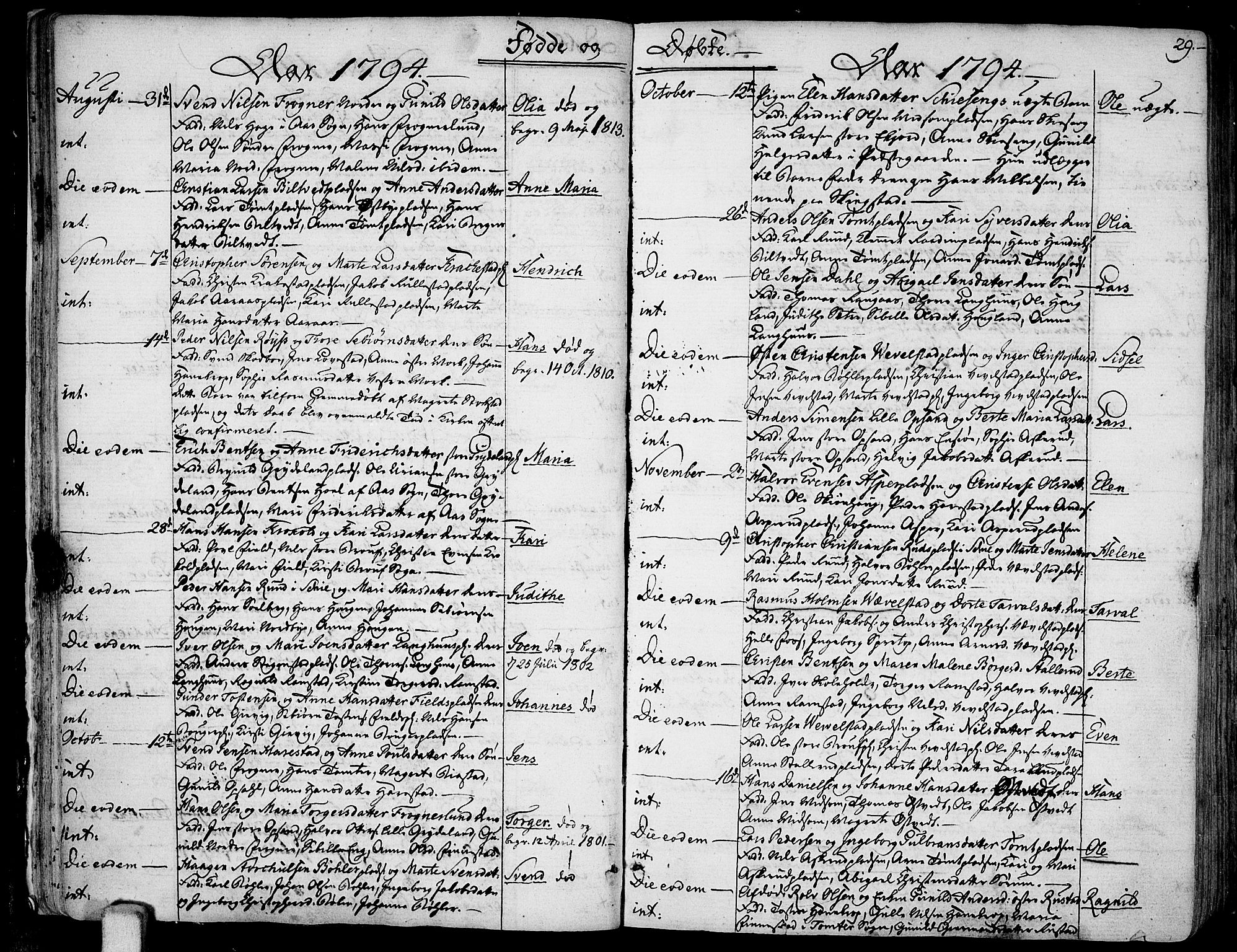 Kråkstad prestekontor Kirkebøker, SAO/A-10125a/F/Fa/L0002: Parish register (official) no. I 2, 1786-1814, p. 29