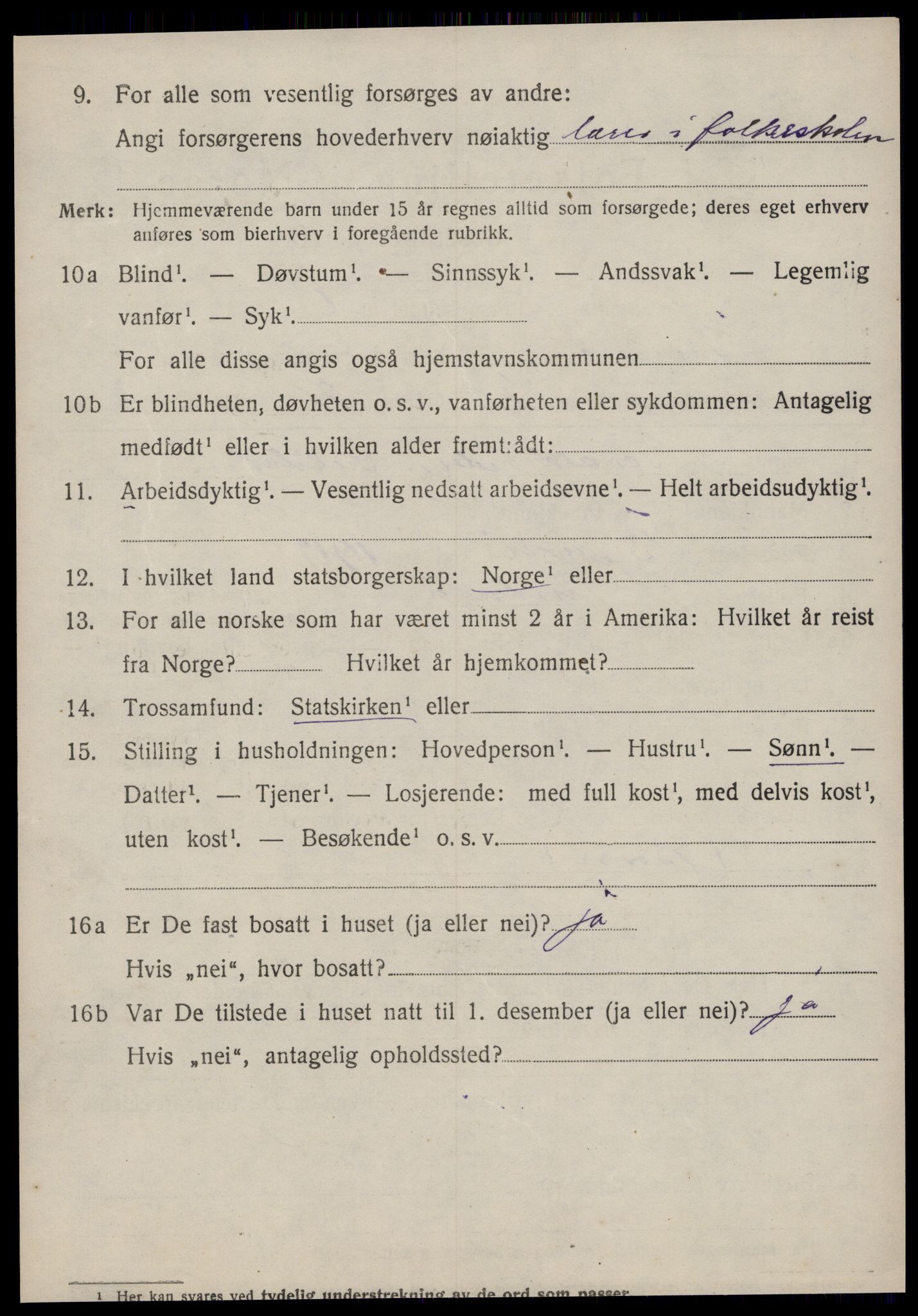 SAT, 1920 census for Tustna, 1920, p. 2674