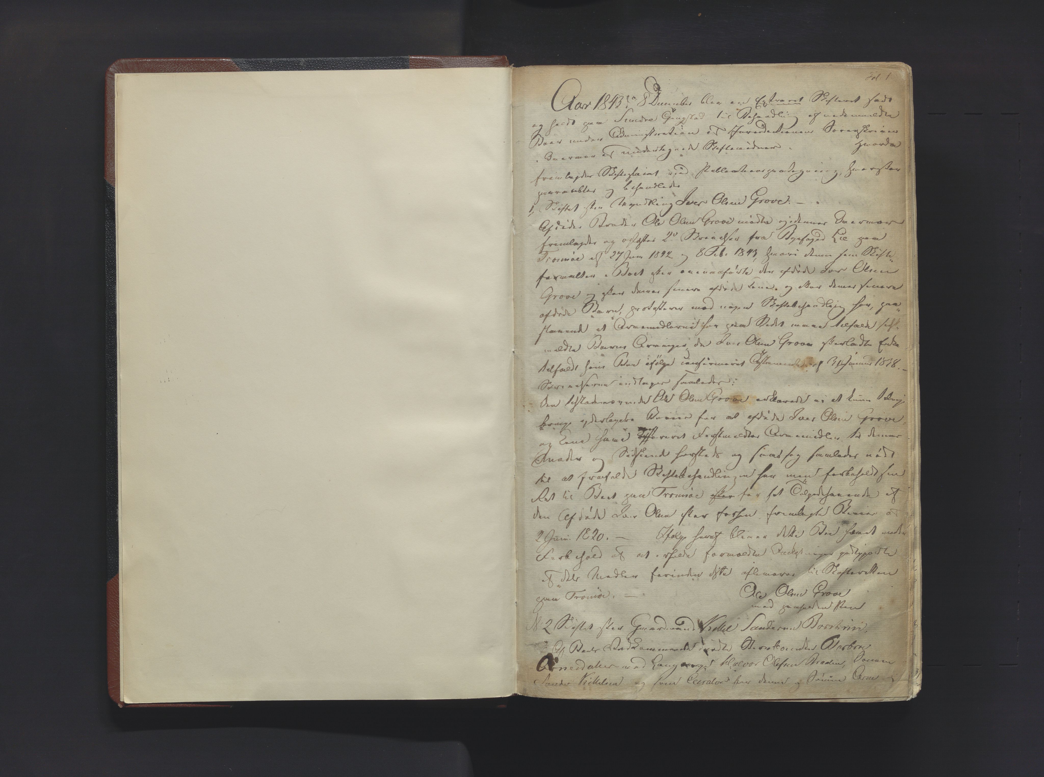 Hallingdal sorenskriveri, AV/SAKO-A-121/H/Hb/Hba/L0005: Skifteprotokoll, 1843-1849, p. 1