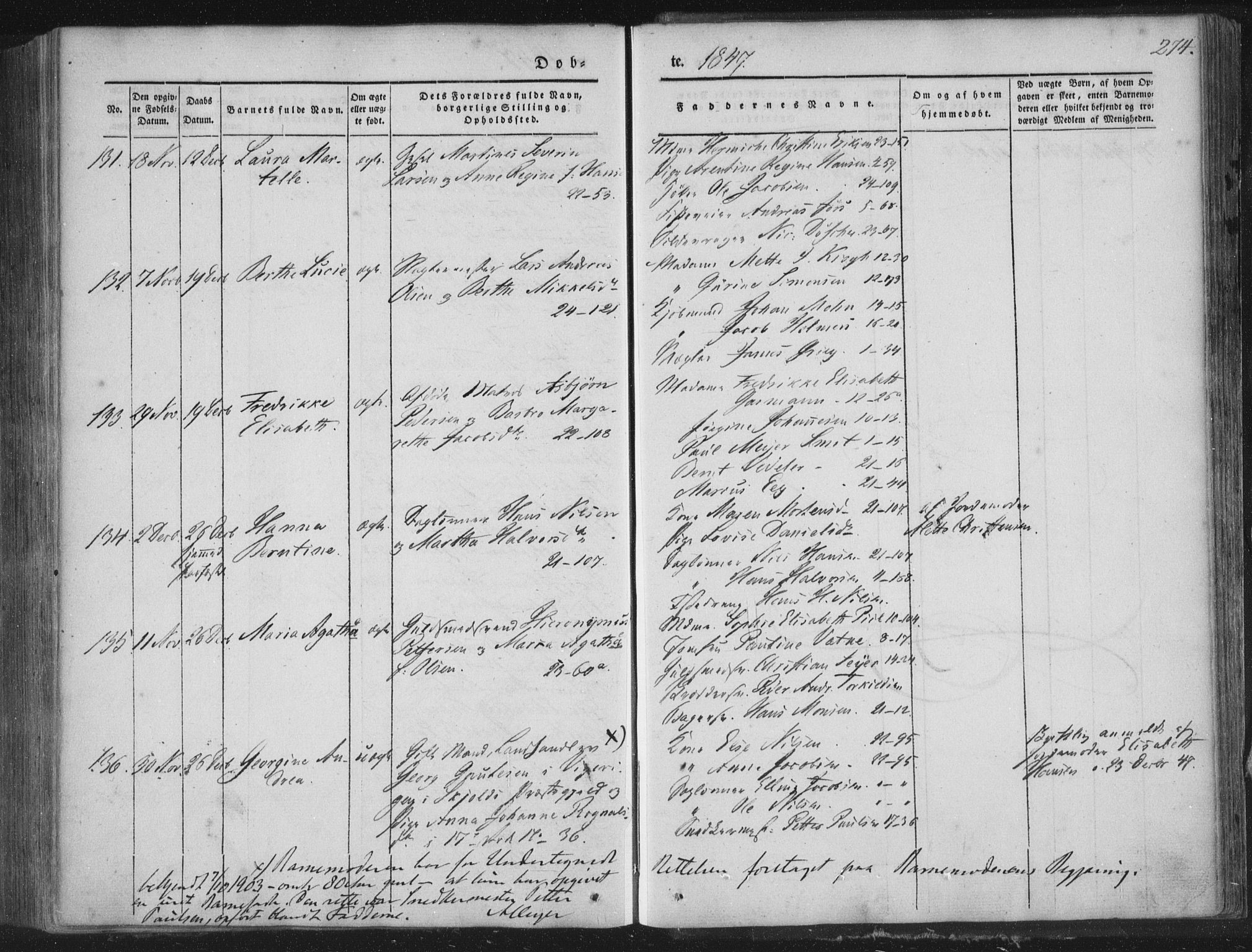 Korskirken sokneprestembete, AV/SAB-A-76101/H/Haa/L0016: Parish register (official) no. B 2, 1841-1851, p. 274