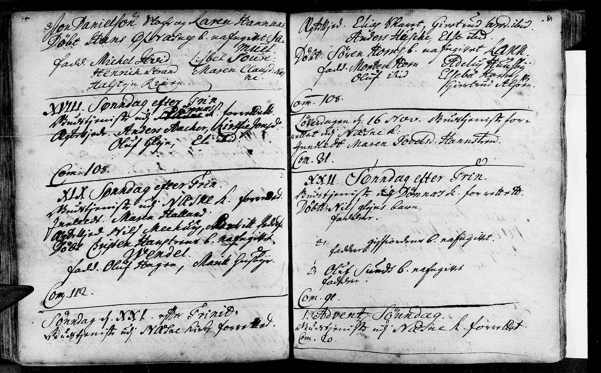 Ministerialprotokoller, klokkerbøker og fødselsregistre - Nordland, AV/SAT-A-1459/838/L0542: Parish register (official) no. 838A01, 1704-1737, p. 89