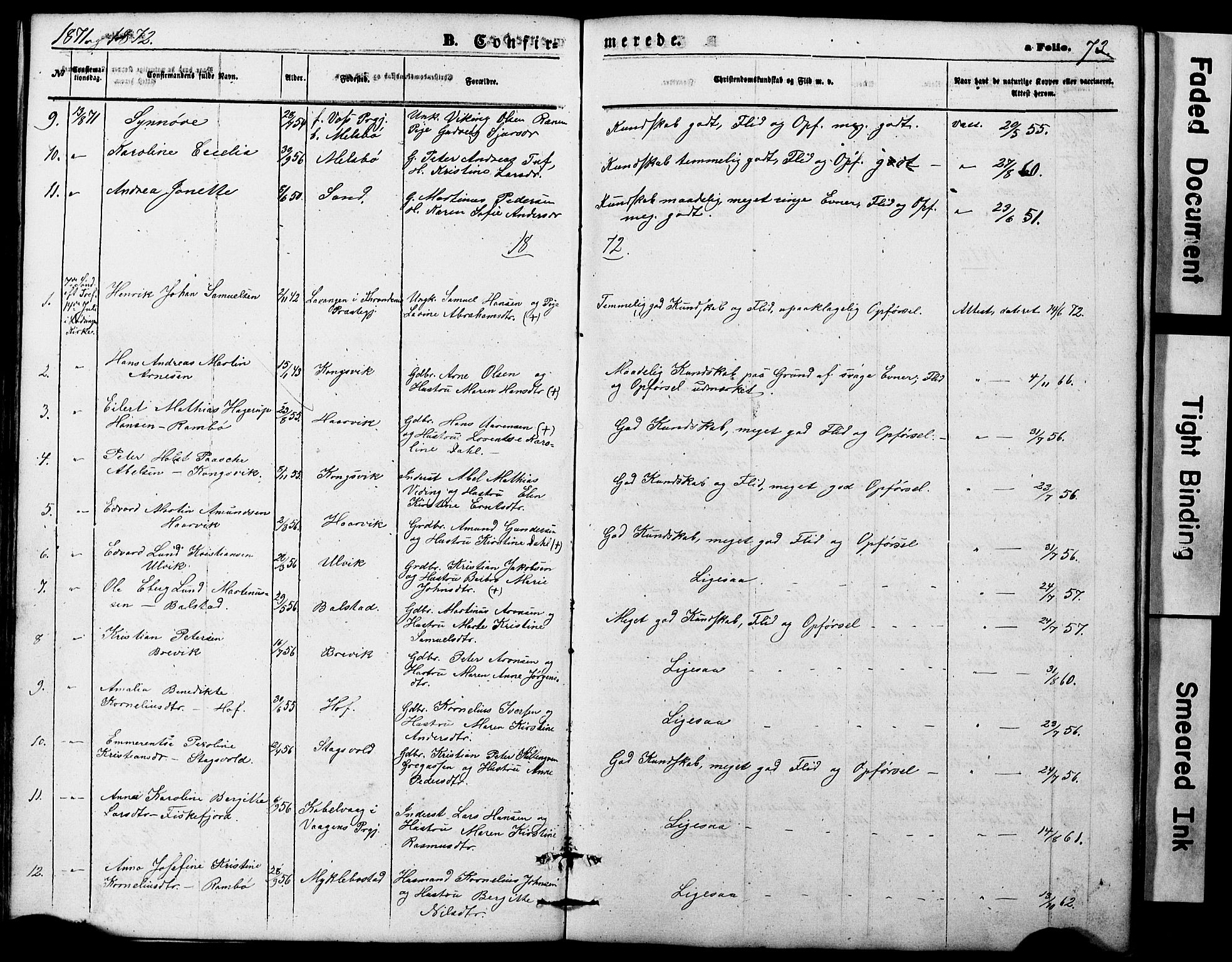 Ministerialprotokoller, klokkerbøker og fødselsregistre - Nordland, AV/SAT-A-1459/865/L0930: Parish register (copy) no. 865C02, 1866-1884, p. 73