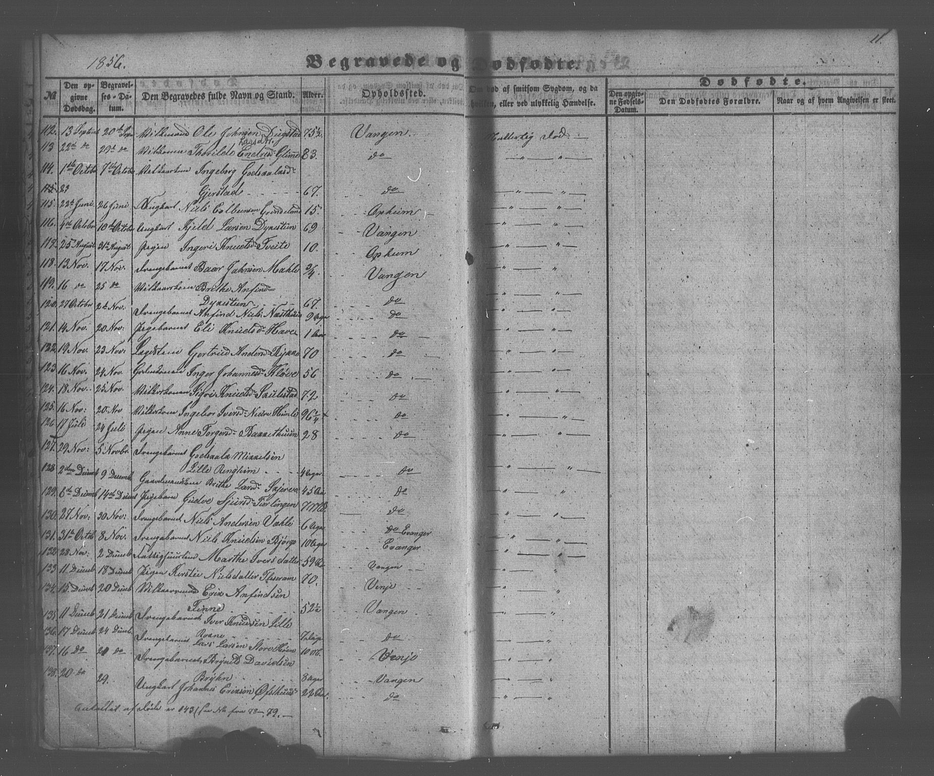 Voss sokneprestembete, AV/SAB-A-79001/H/Haa: Parish register (official) no. A 20, 1855-1886, p. 11