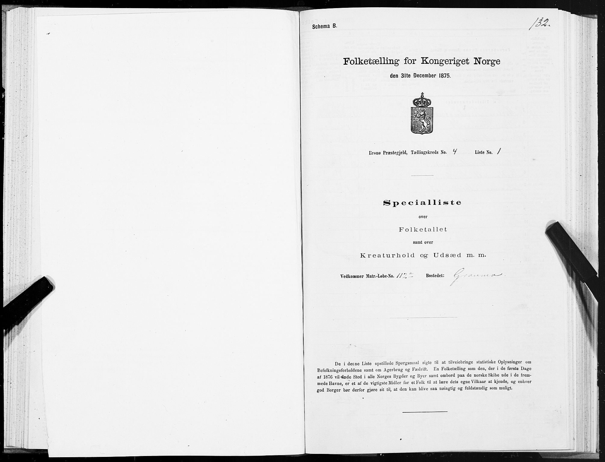 SAT, 1875 census for 1814P Brønnøy, 1875, p. 2132