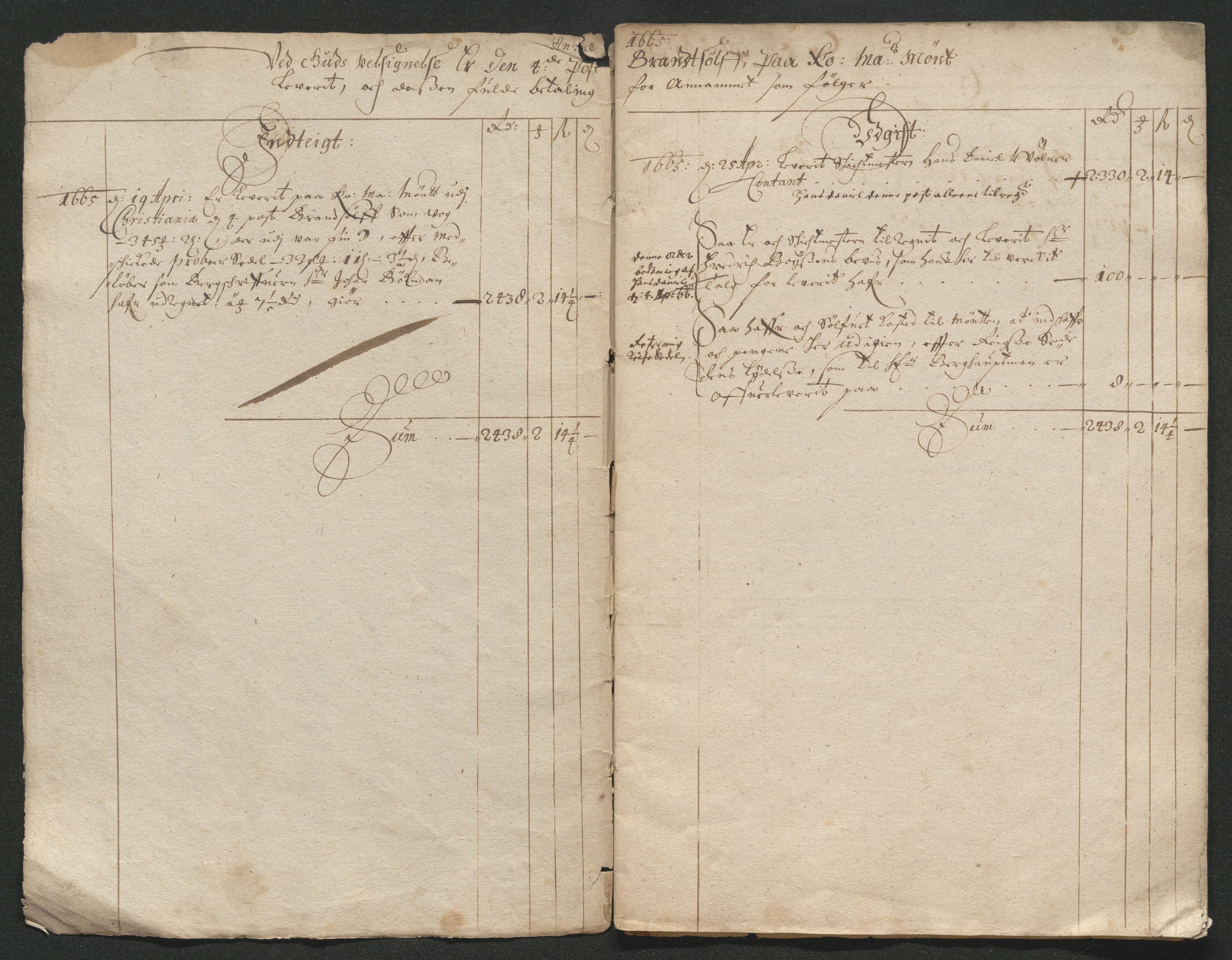 Kongsberg Sølvverk 1623-1816, AV/SAKO-EA-3135/001/D/Dc/Dcd/L0038: Utgiftsregnskap for gruver m.m. , 1661-1665, p. 516