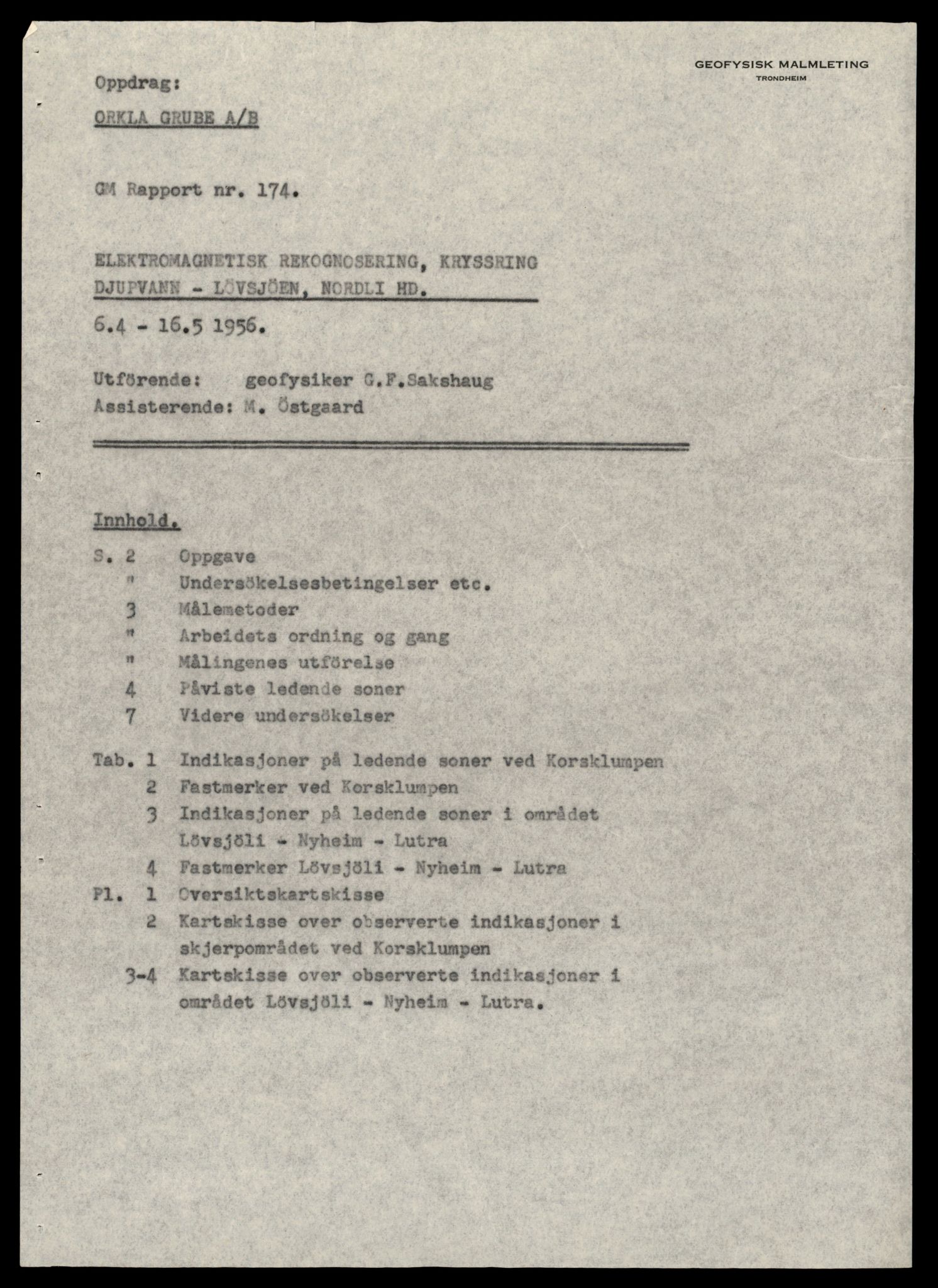 Direktoratet for mineralforvaltning , SAT/A-1562/F/L0433: Rapporter, 1912-1986, p. 477
