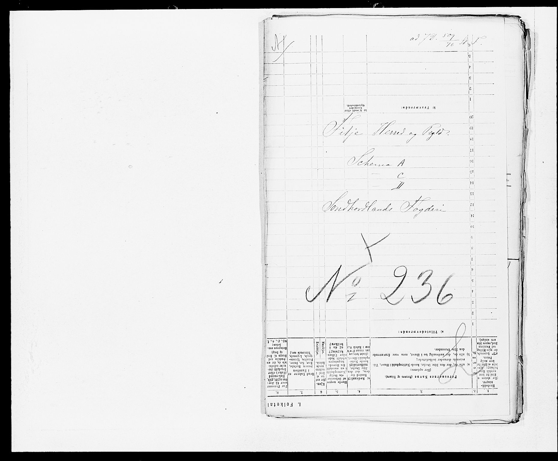 SAB, 1875 census for 1222P Fitjar, 1875, p. 1