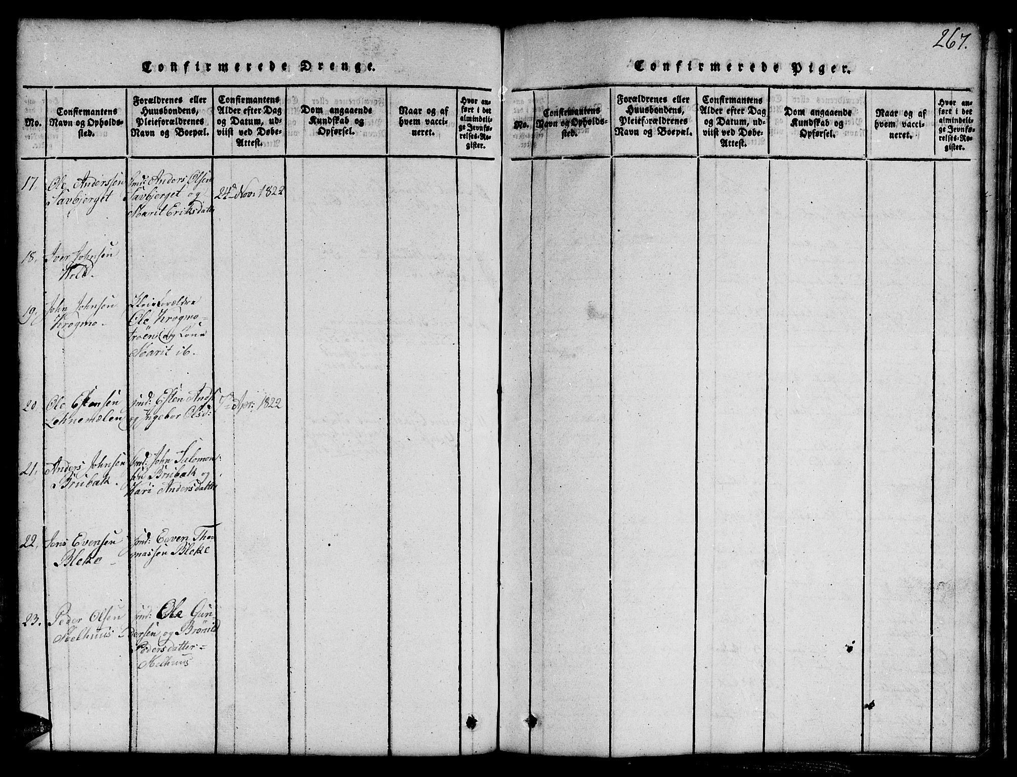 Ministerialprotokoller, klokkerbøker og fødselsregistre - Sør-Trøndelag, SAT/A-1456/691/L1092: Parish register (copy) no. 691C03, 1816-1852, p. 267