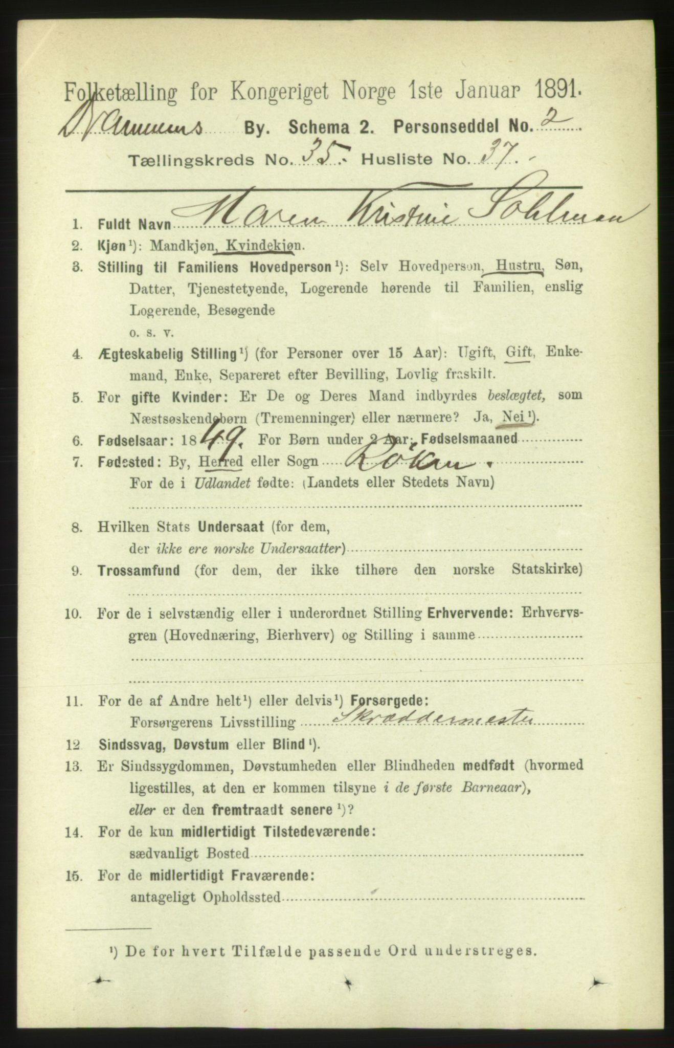 RA, 1891 census for 0602 Drammen, 1891, p. 21559