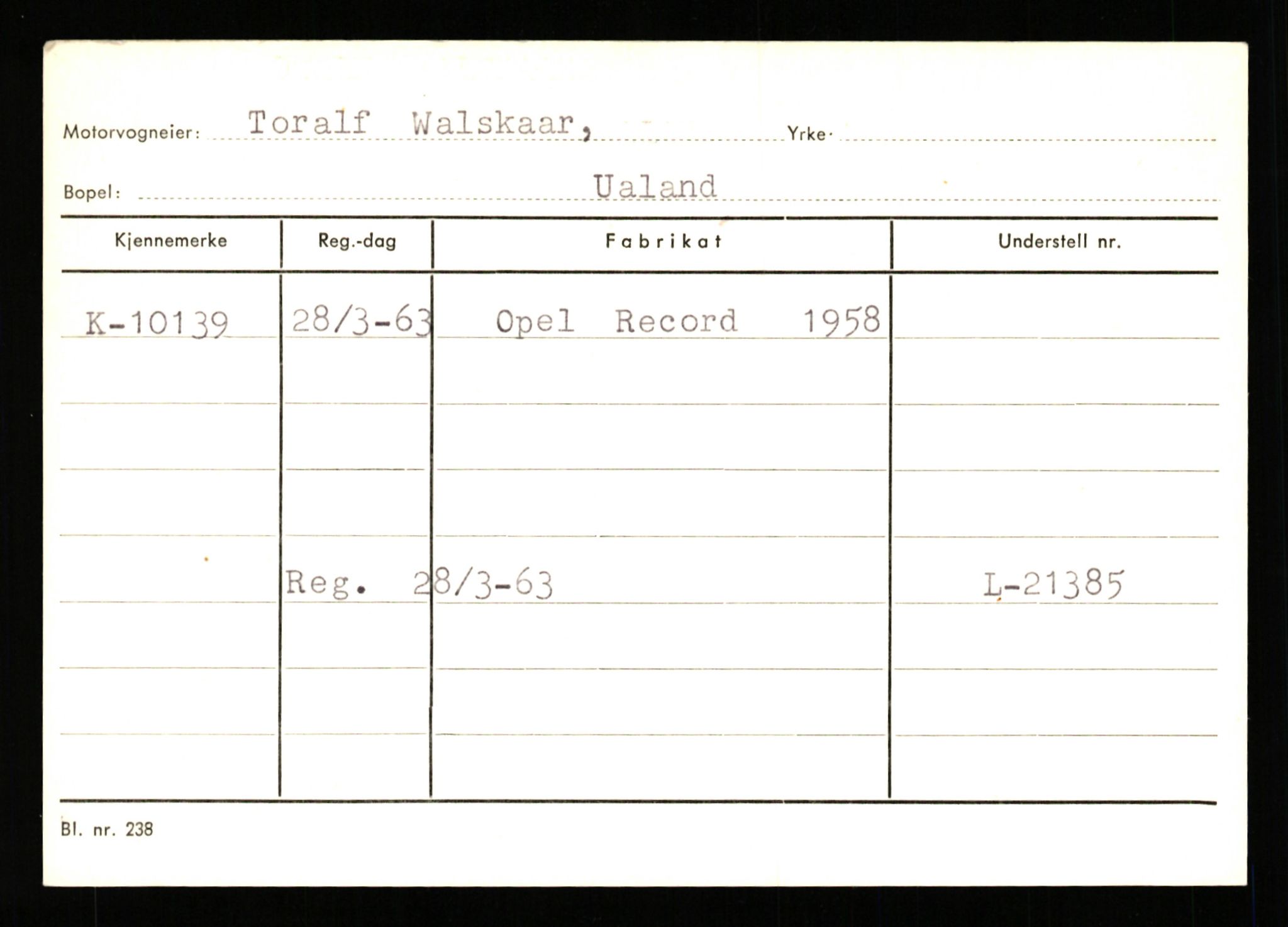 Stavanger trafikkstasjon, AV/SAST-A-101942/0/G/L0002: Registreringsnummer: 5791 - 10405, 1930-1971, p. 2946