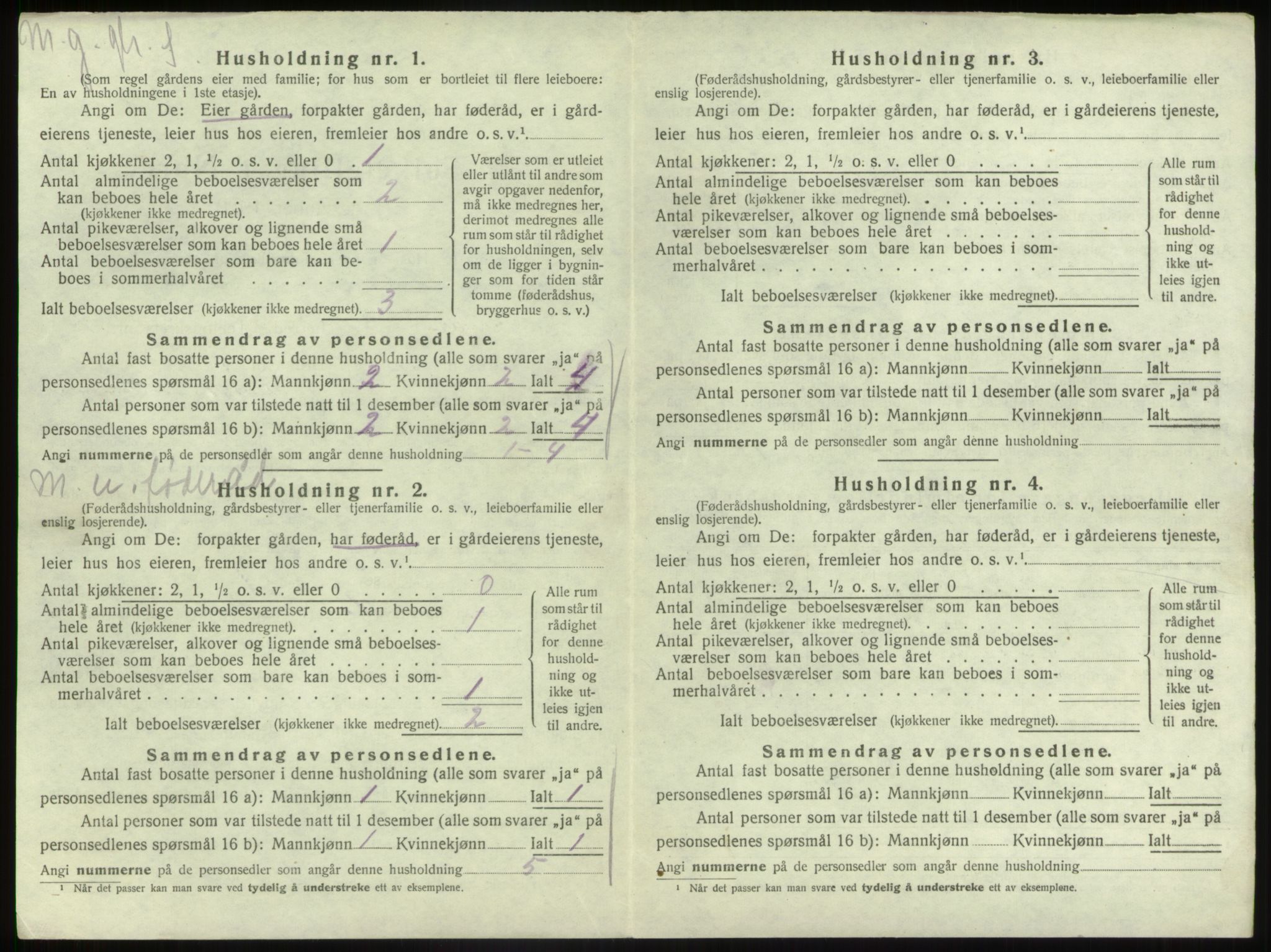 SAB, 1920 census for Gaular, 1920, p. 475