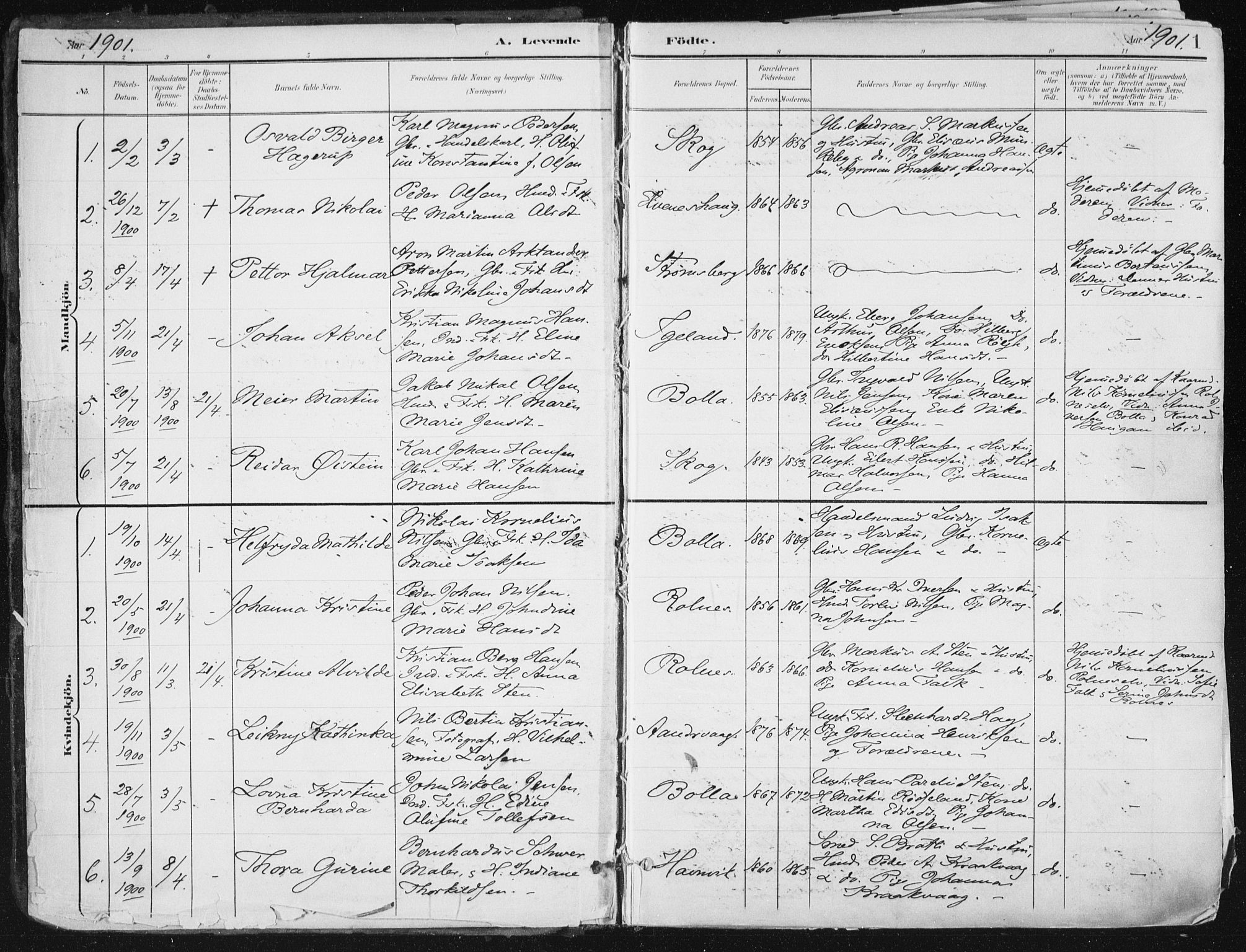 Ibestad sokneprestembete, SATØ/S-0077/H/Ha/Haa/L0017kirke: Parish register (official) no. 17, 1901-1914, p. 1