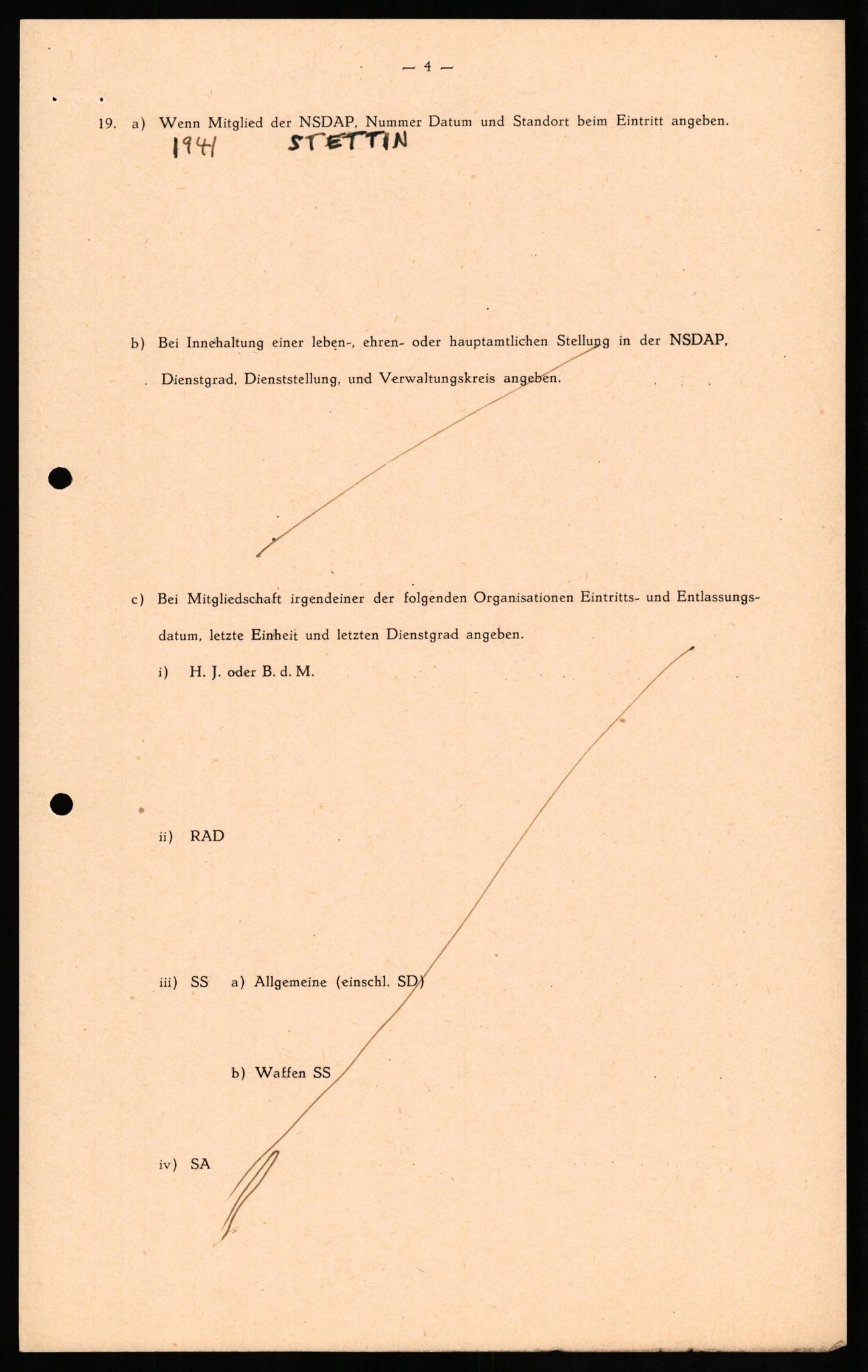 Forsvaret, Forsvarets overkommando II, RA/RAFA-3915/D/Db/L0028: CI Questionaires. Tyske okkupasjonsstyrker i Norge. Tyskere., 1945-1946, p. 478
