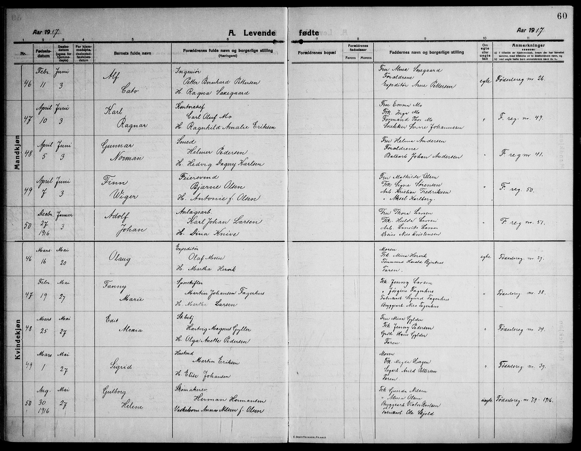 Strømsø kirkebøker, AV/SAKO-A-246/F/Fa/L0029: Parish register (official) no. I 27, 1915-1930, p. 60