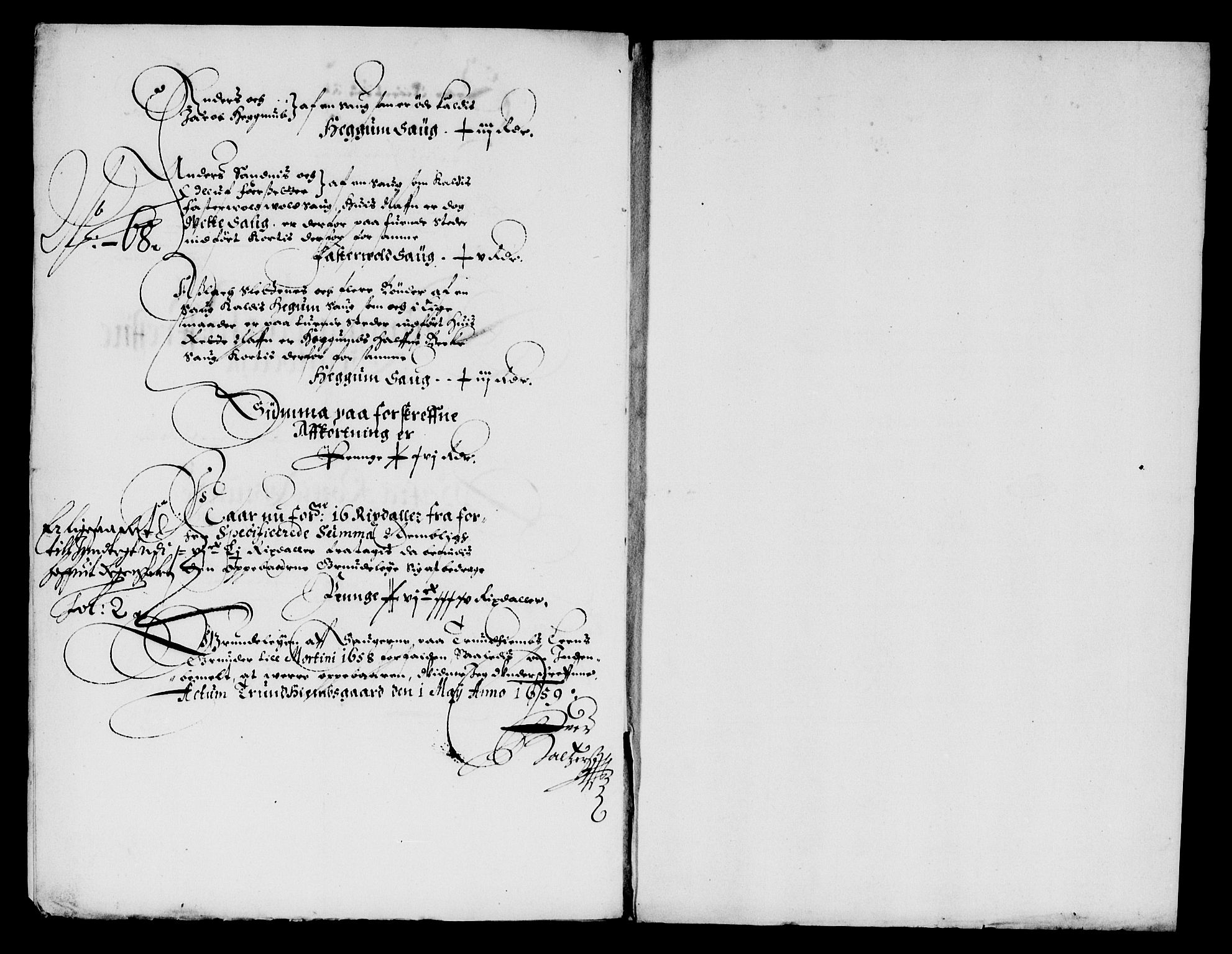 Rentekammeret inntil 1814, Reviderte regnskaper, Lensregnskaper, AV/RA-EA-5023/R/Rb/Rbw/L0135: Trondheim len, 1658-1659