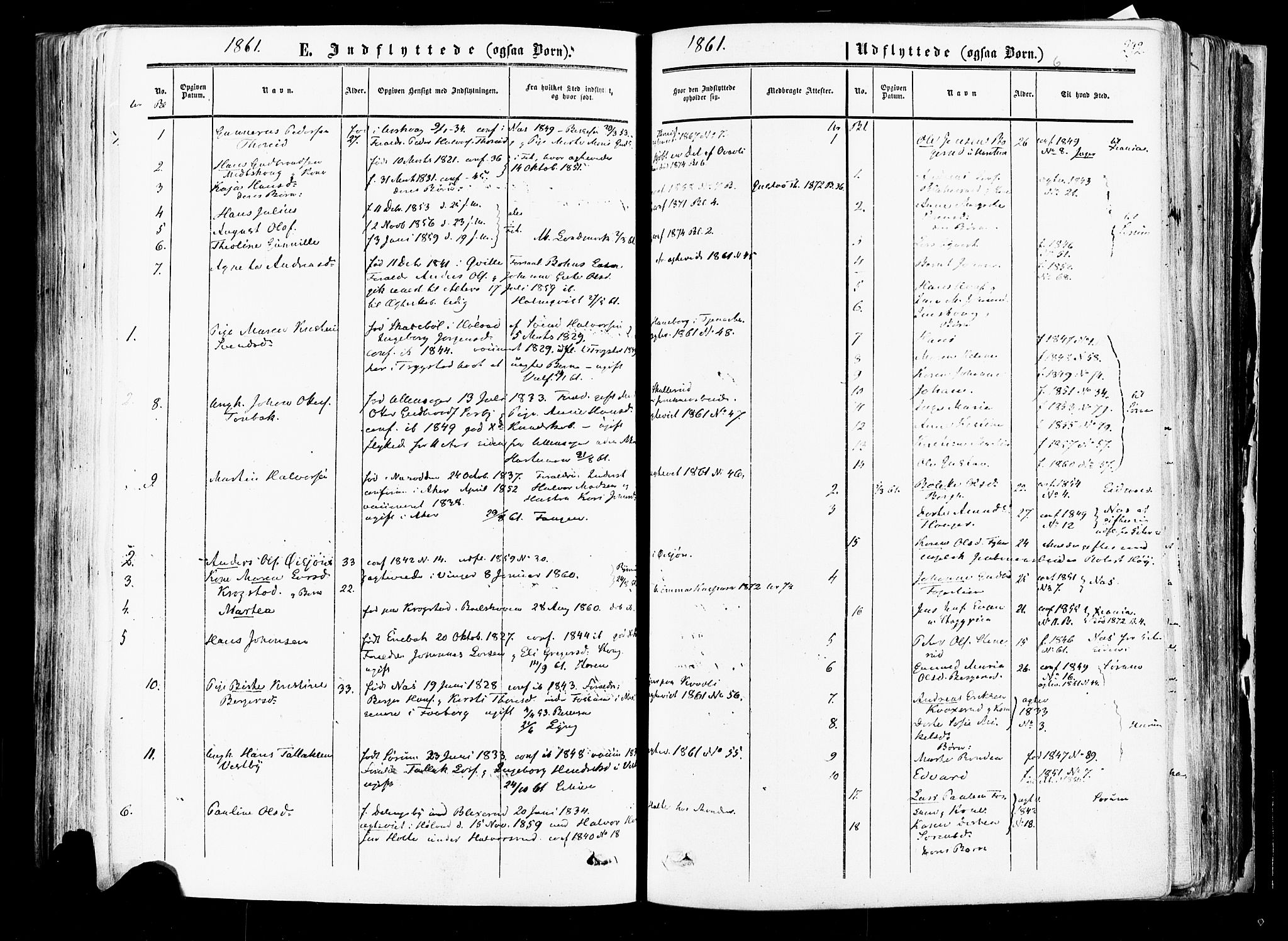 Aurskog prestekontor Kirkebøker, SAO/A-10304a/F/Fa/L0007: Parish register (official) no. I 7, 1854-1877, p. 292