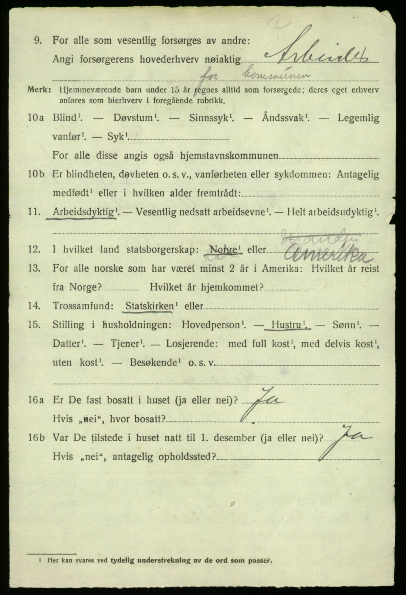 SAB, 1920 census for Alversund, 1920, p. 3853